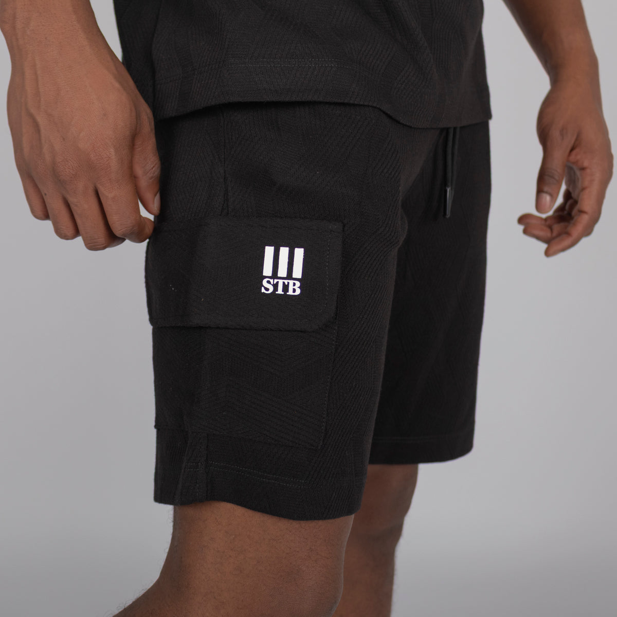 Conjunto hombre textura negro