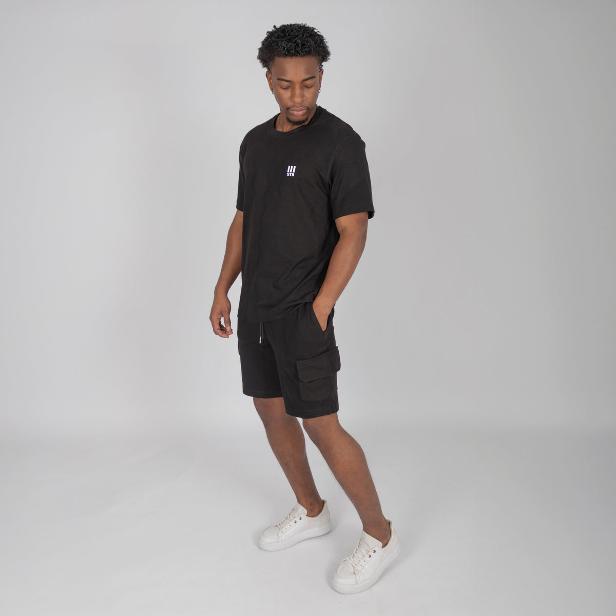 Conjunto hombre textura negro