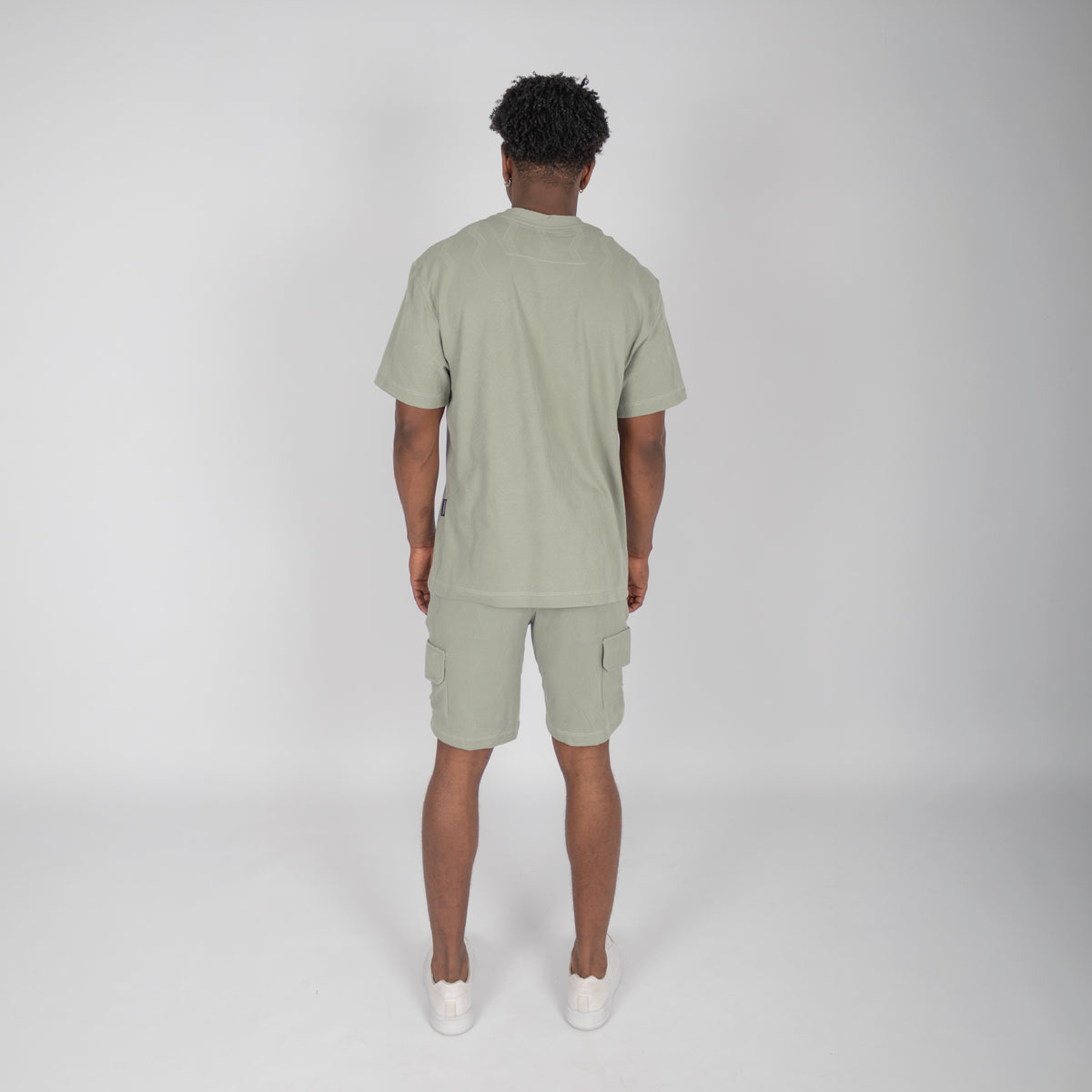 Conjunto hombre textura verde