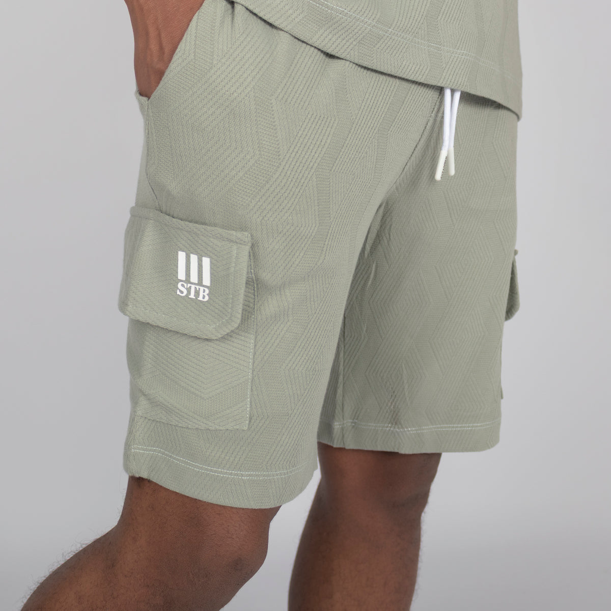 Conjunto hombre textura verde