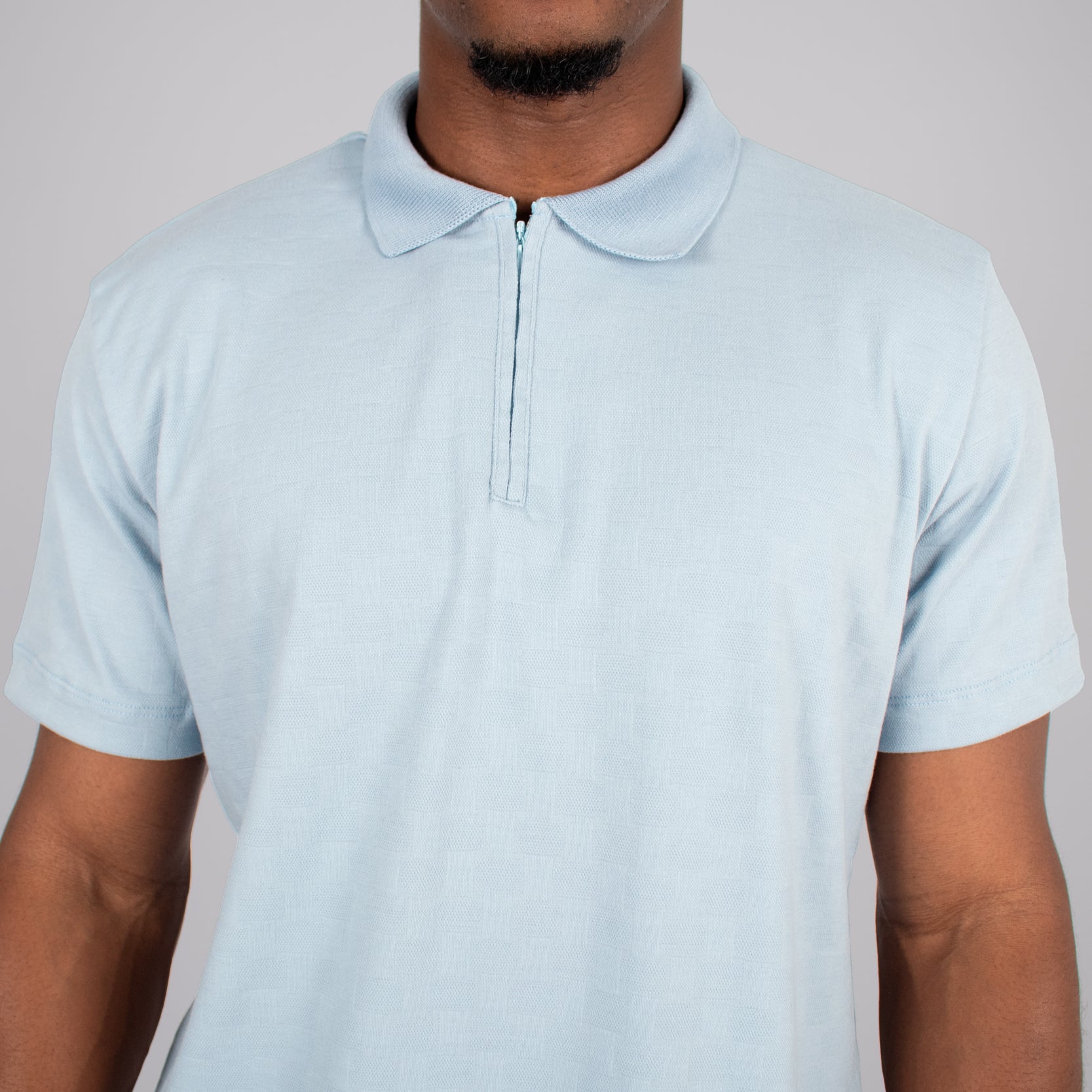 Conjunto hombre textura cierre azul