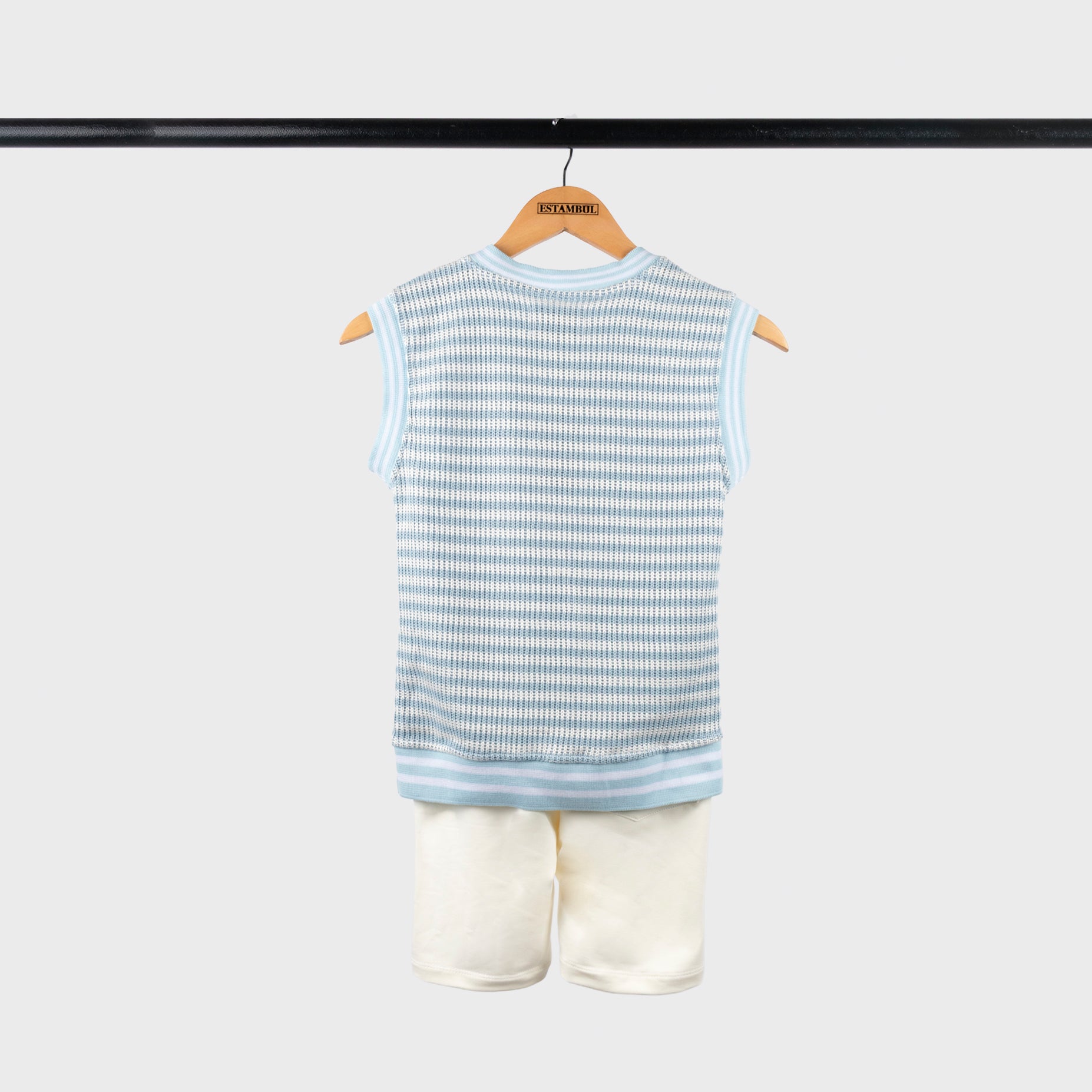 Conjunto niño chaleco azul