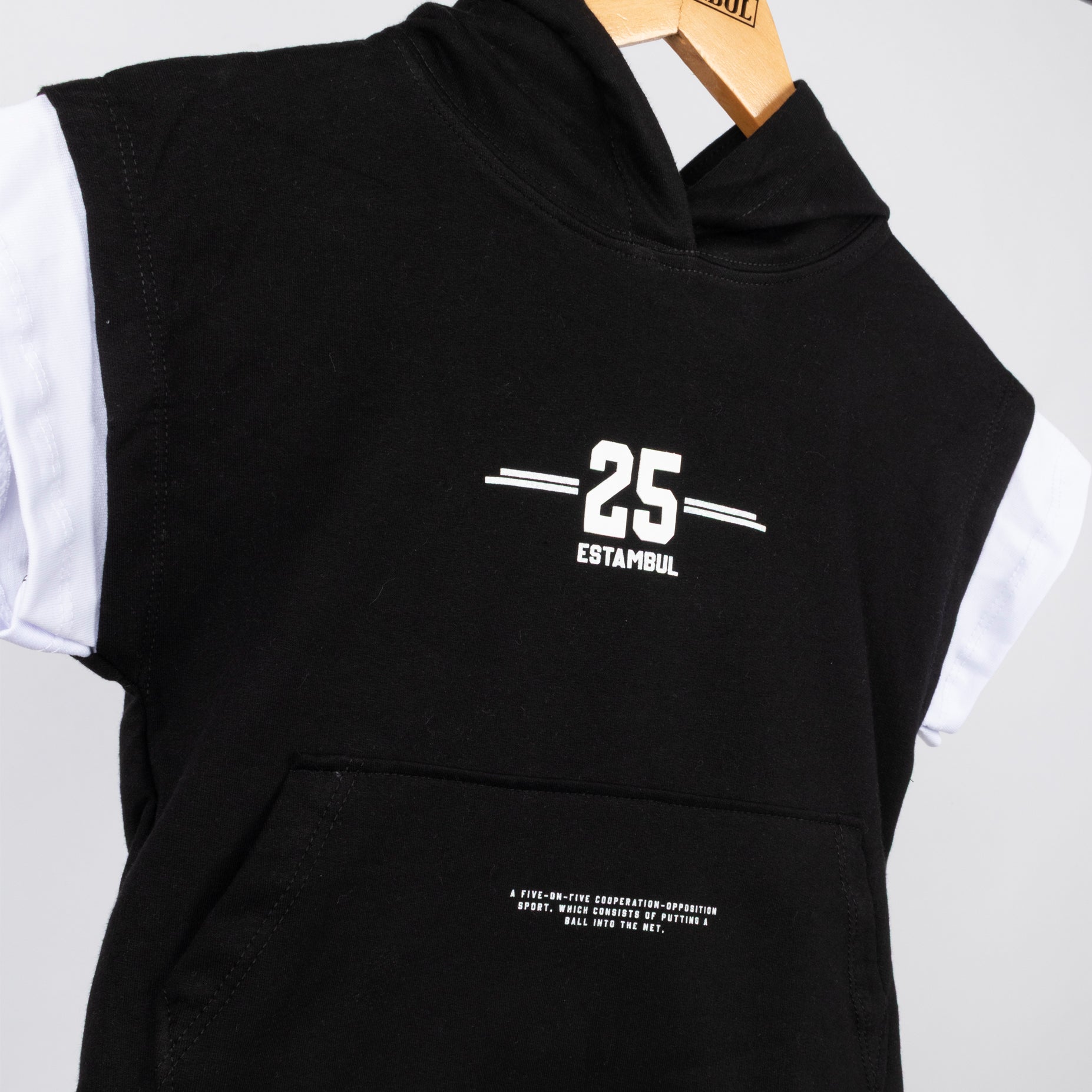 Conjunto niño capucha negro