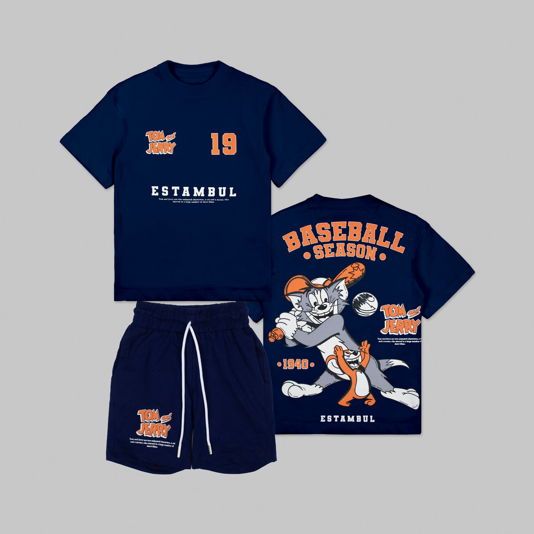 Oversize niño Baseball Tom y Jerry