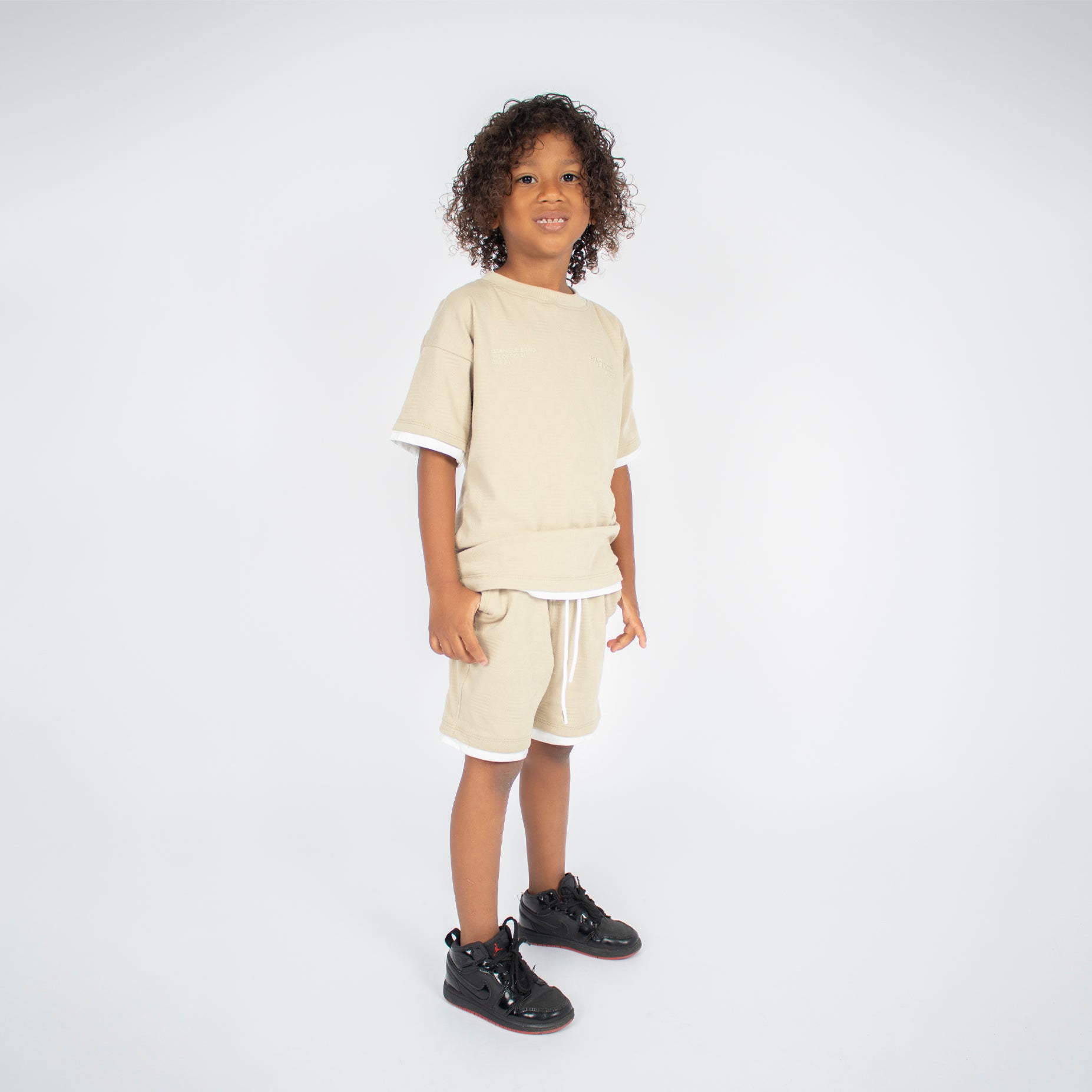 Conjunto niño textura pistacho