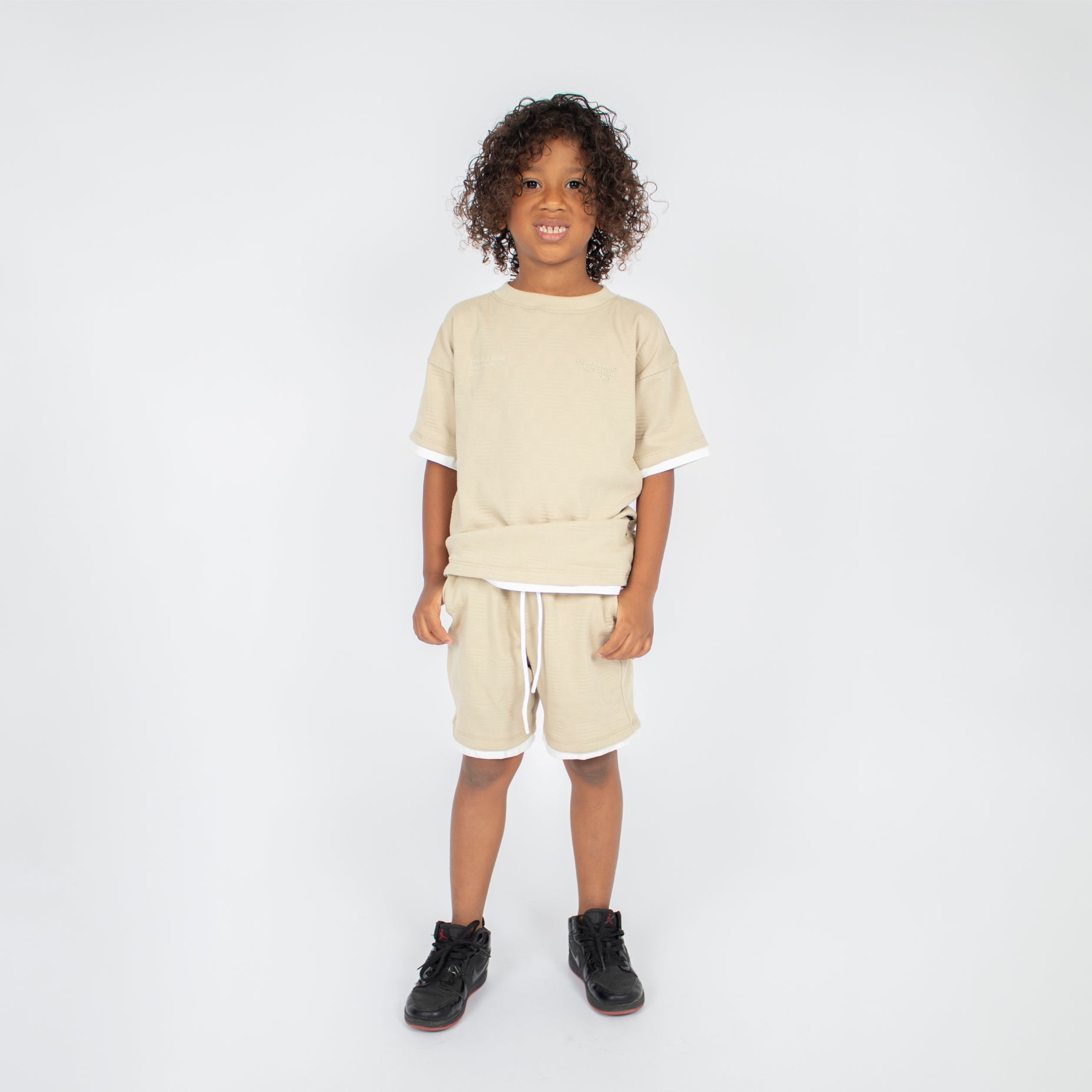 Conjunto niño textura pistacho