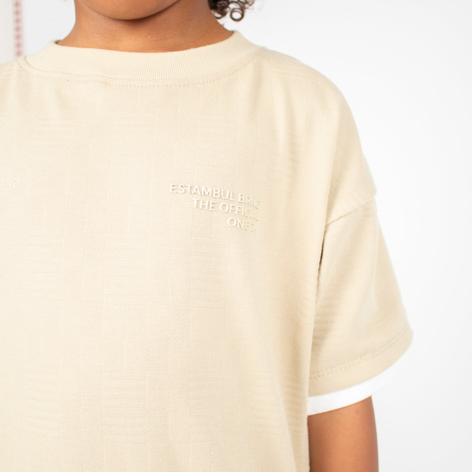 Conjunto niño textura pistacho