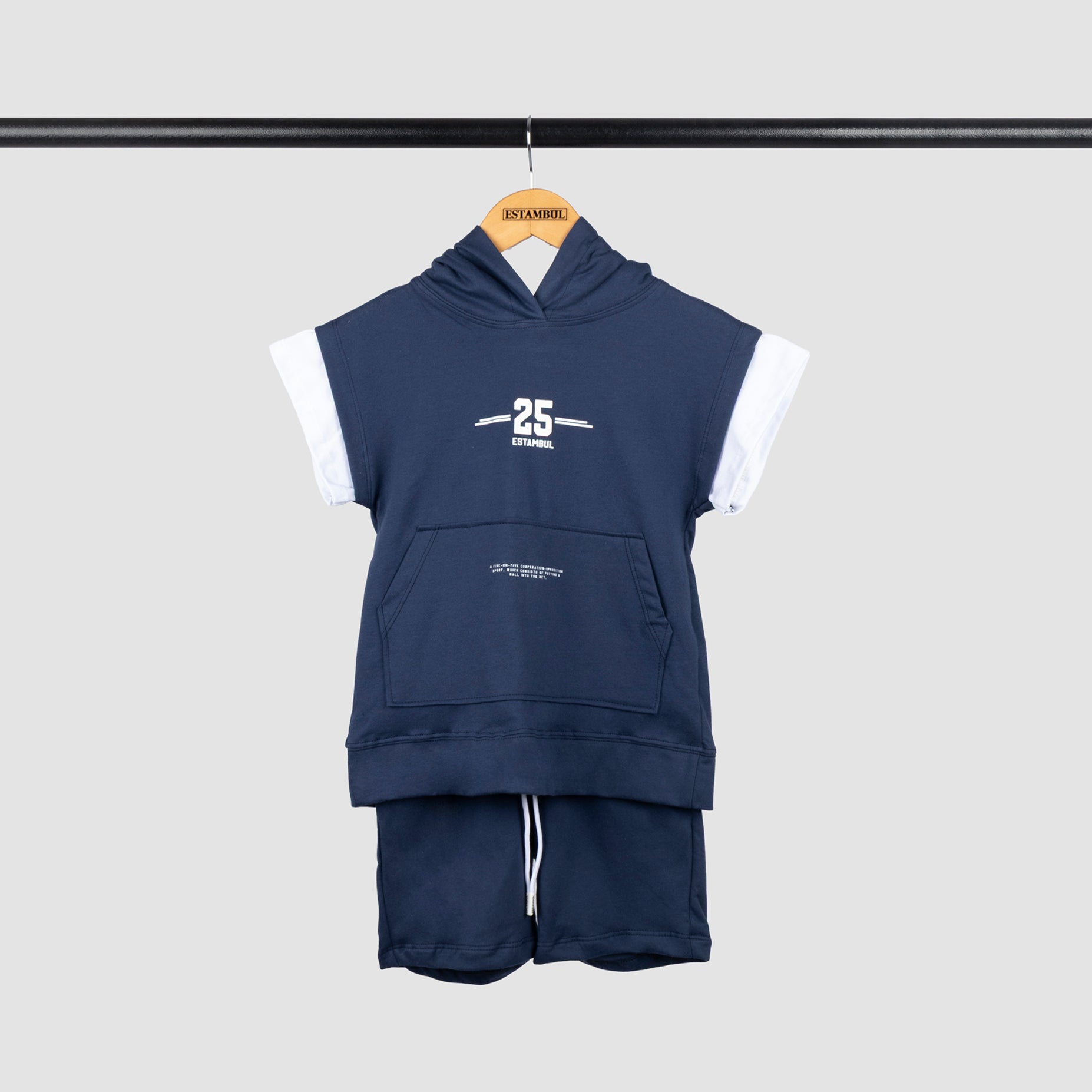 Conjunto niño capucha azul