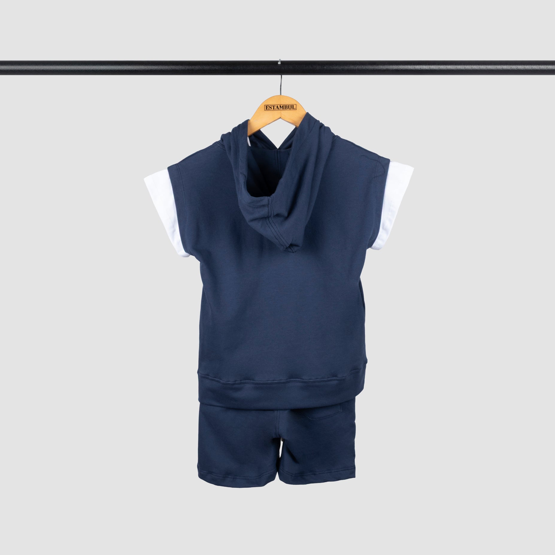 Conjunto niño capucha azul