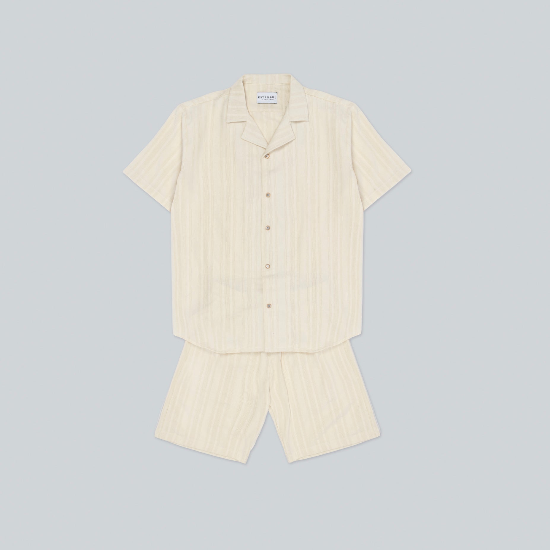 Conjunto hombre textura crema