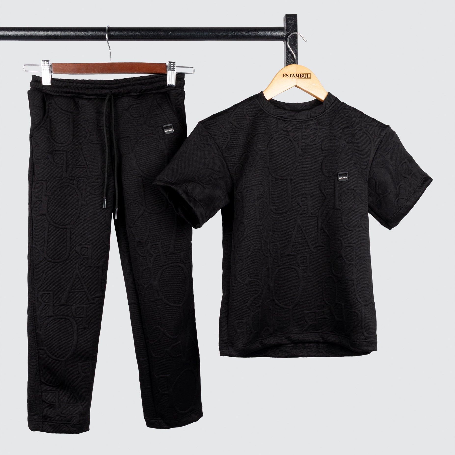 Conjunto niño Textura negro