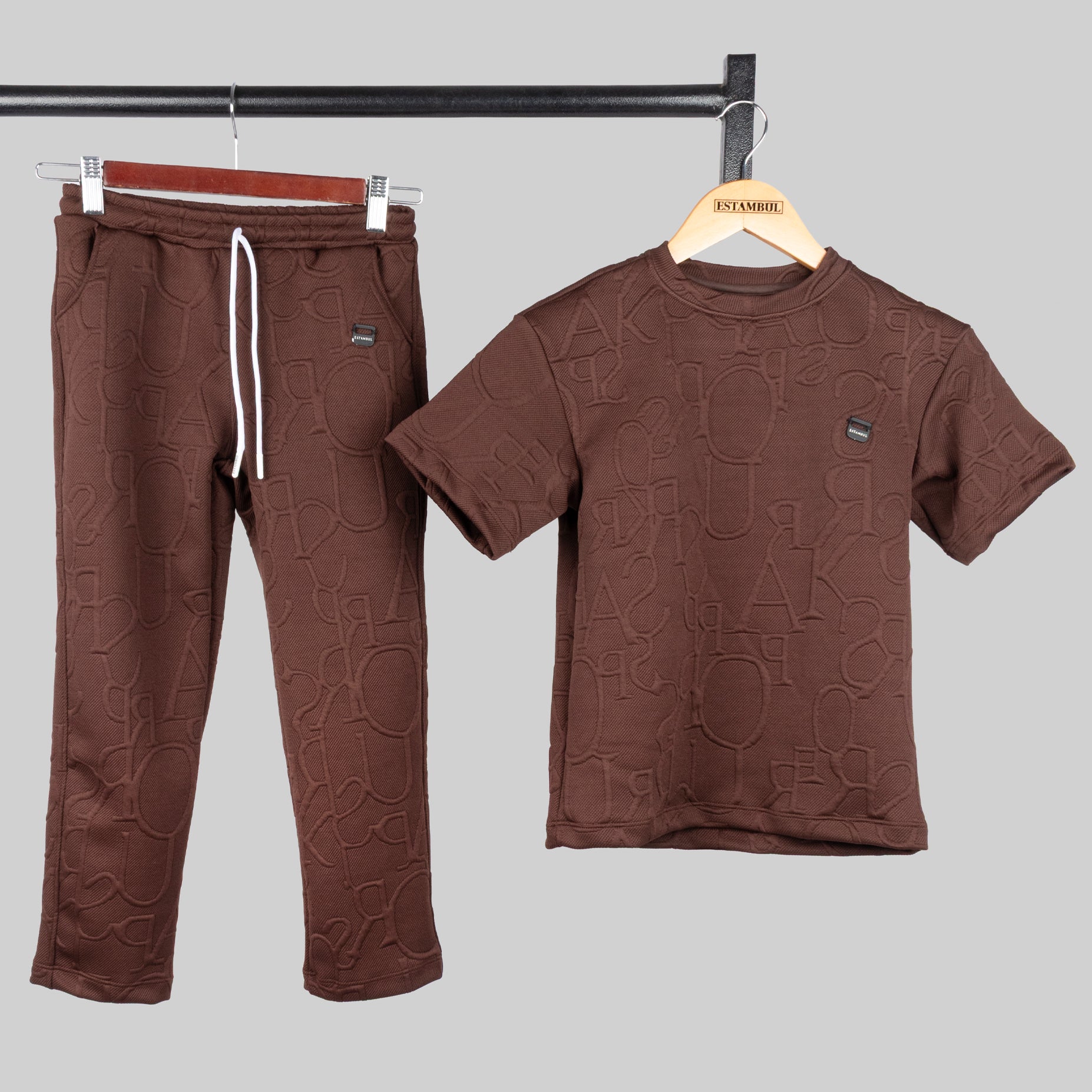 Conjunto niño Textura cafe