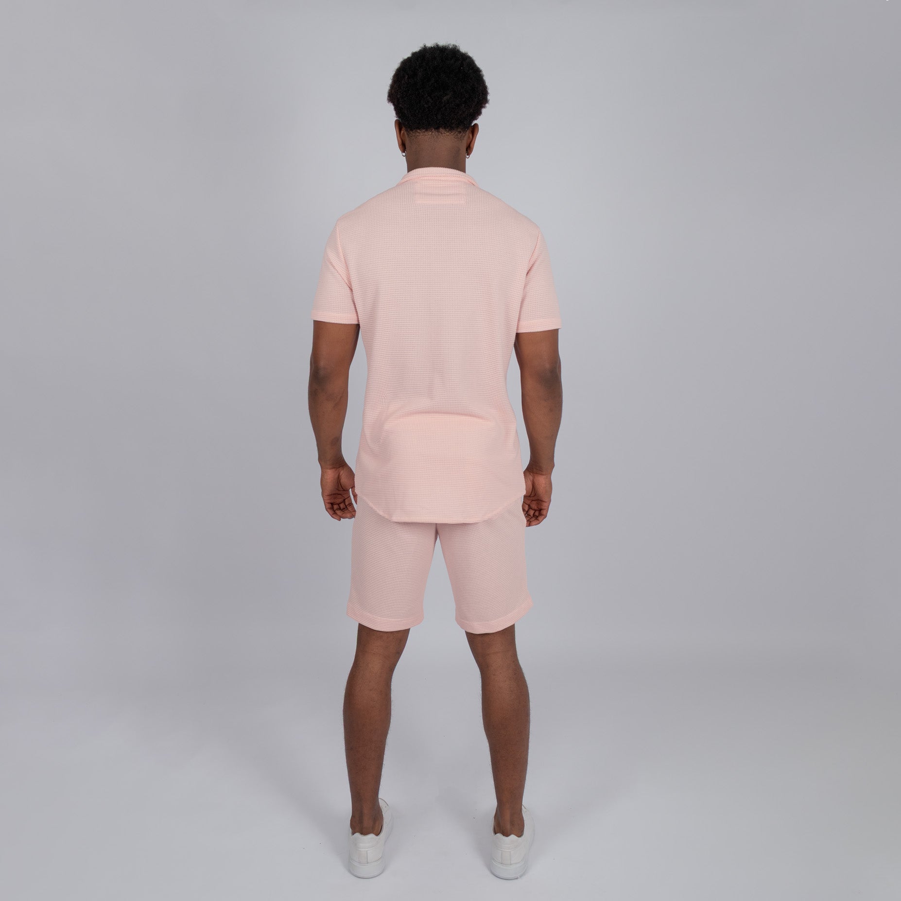 Conjunto hombre textura rosado