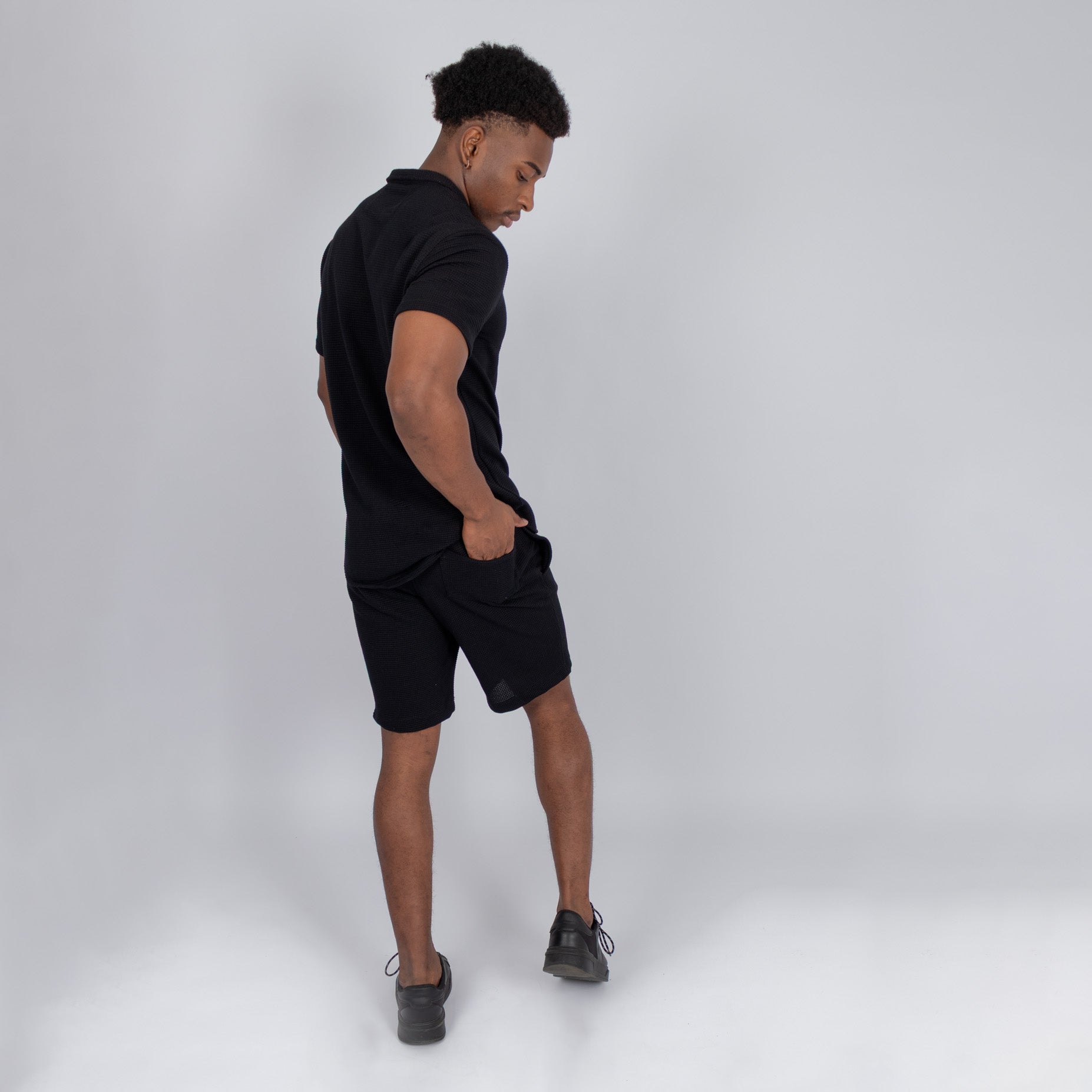 Conjunto hombre textura cuadros