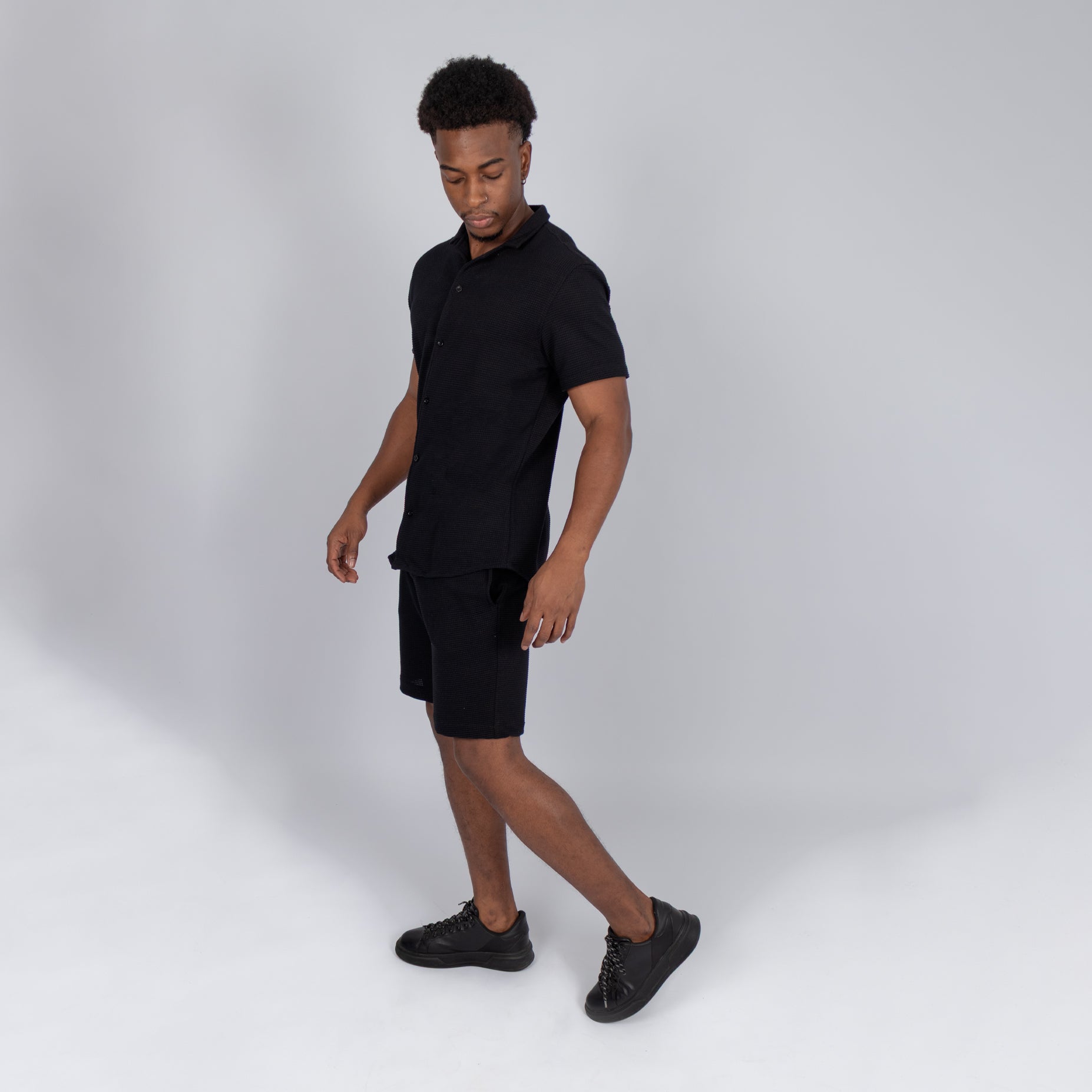 Conjunto hombre textura cuadros