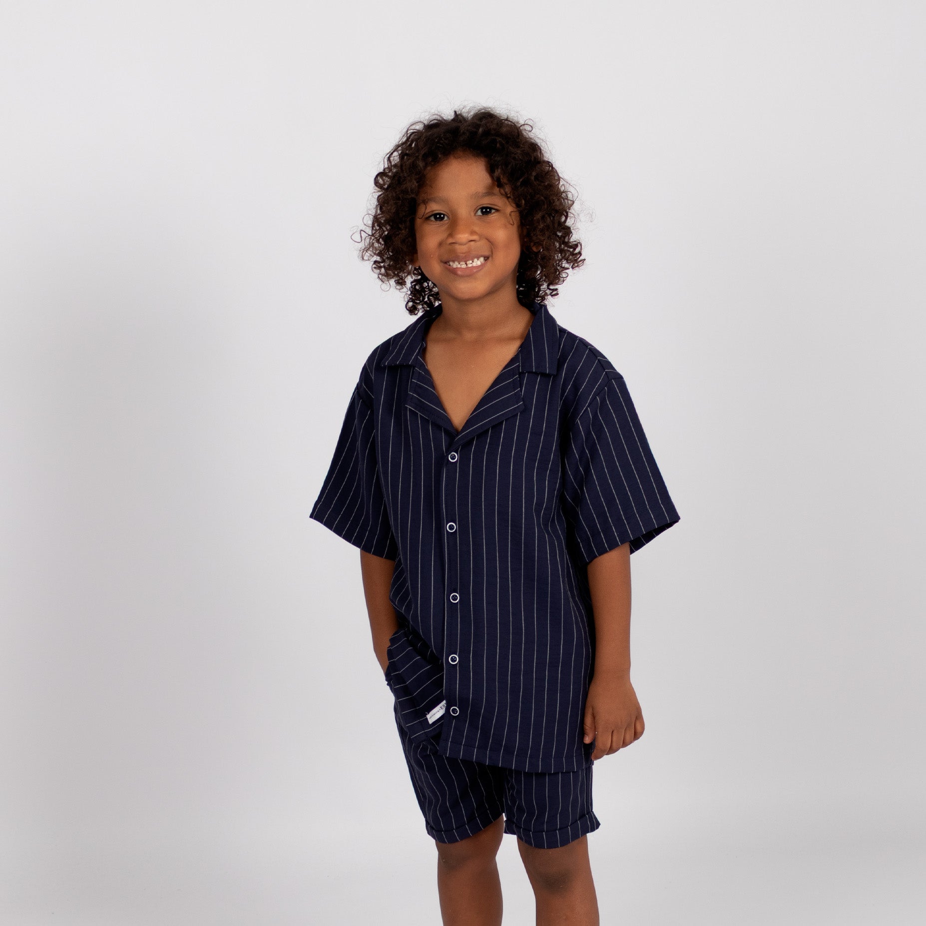 Conjunto niño rayas navy