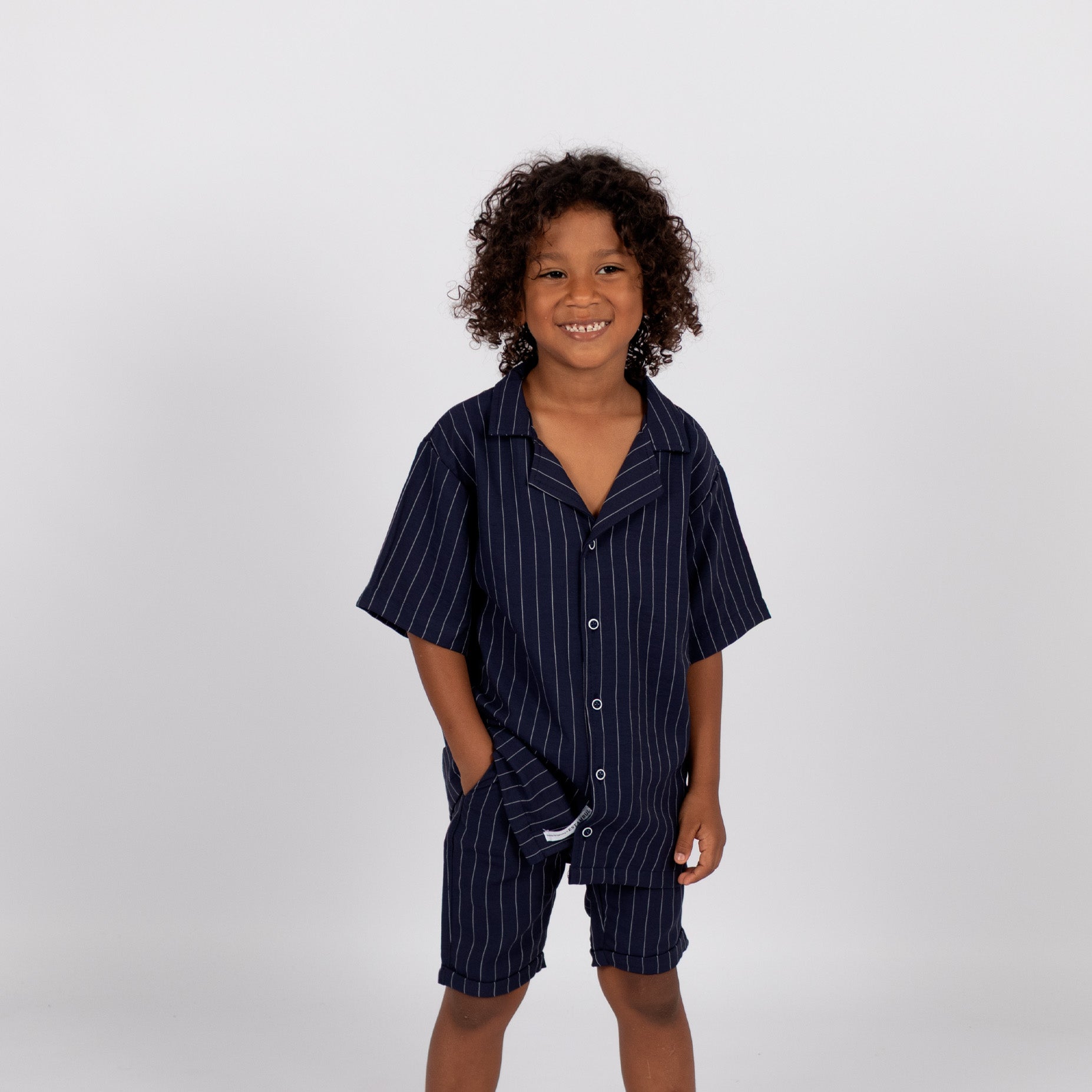 Conjunto niño rayas navy