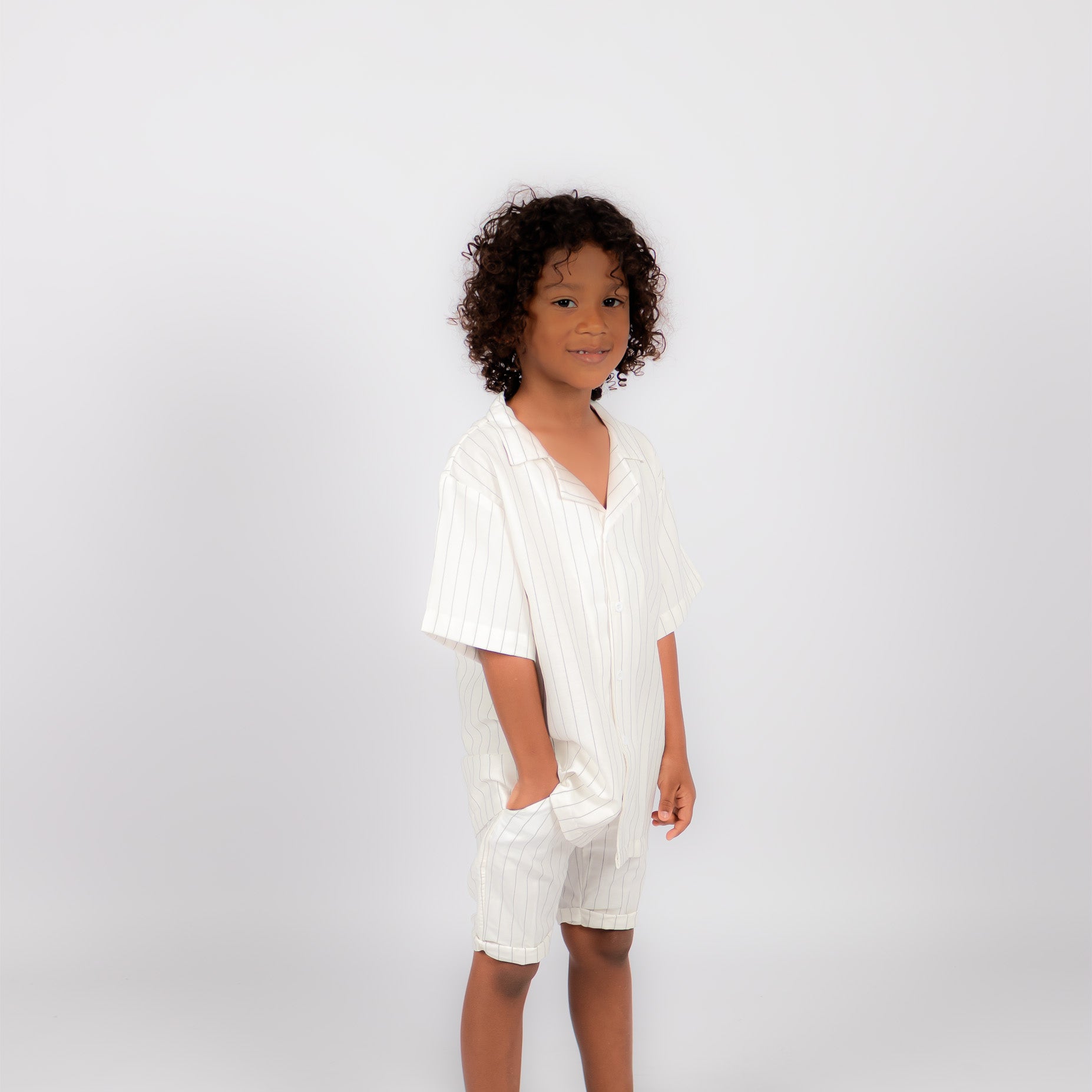 Conjunto niño rayas ivory