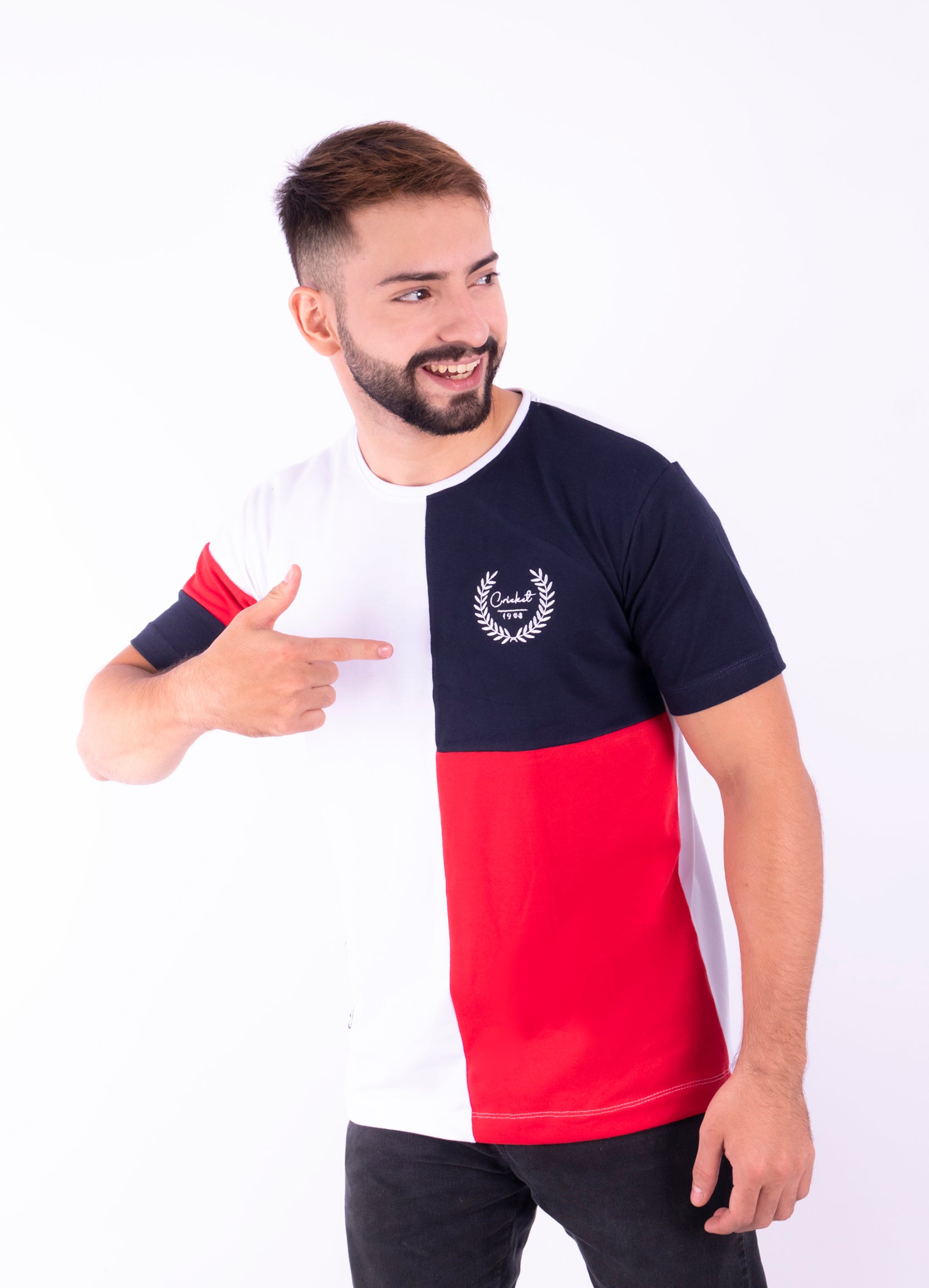 Camiseta hombre cortes crichet