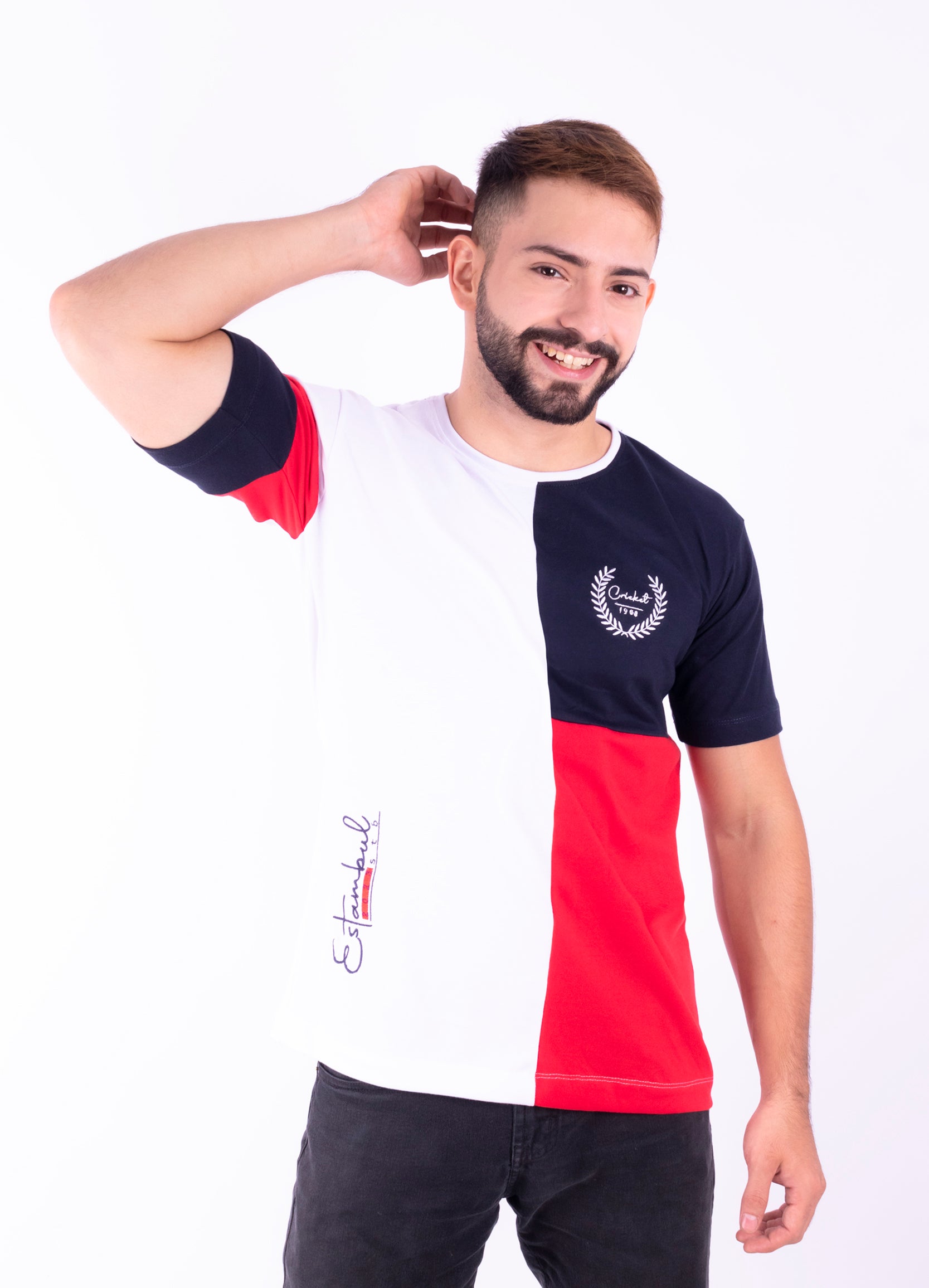 Camiseta hombre cortes crichet