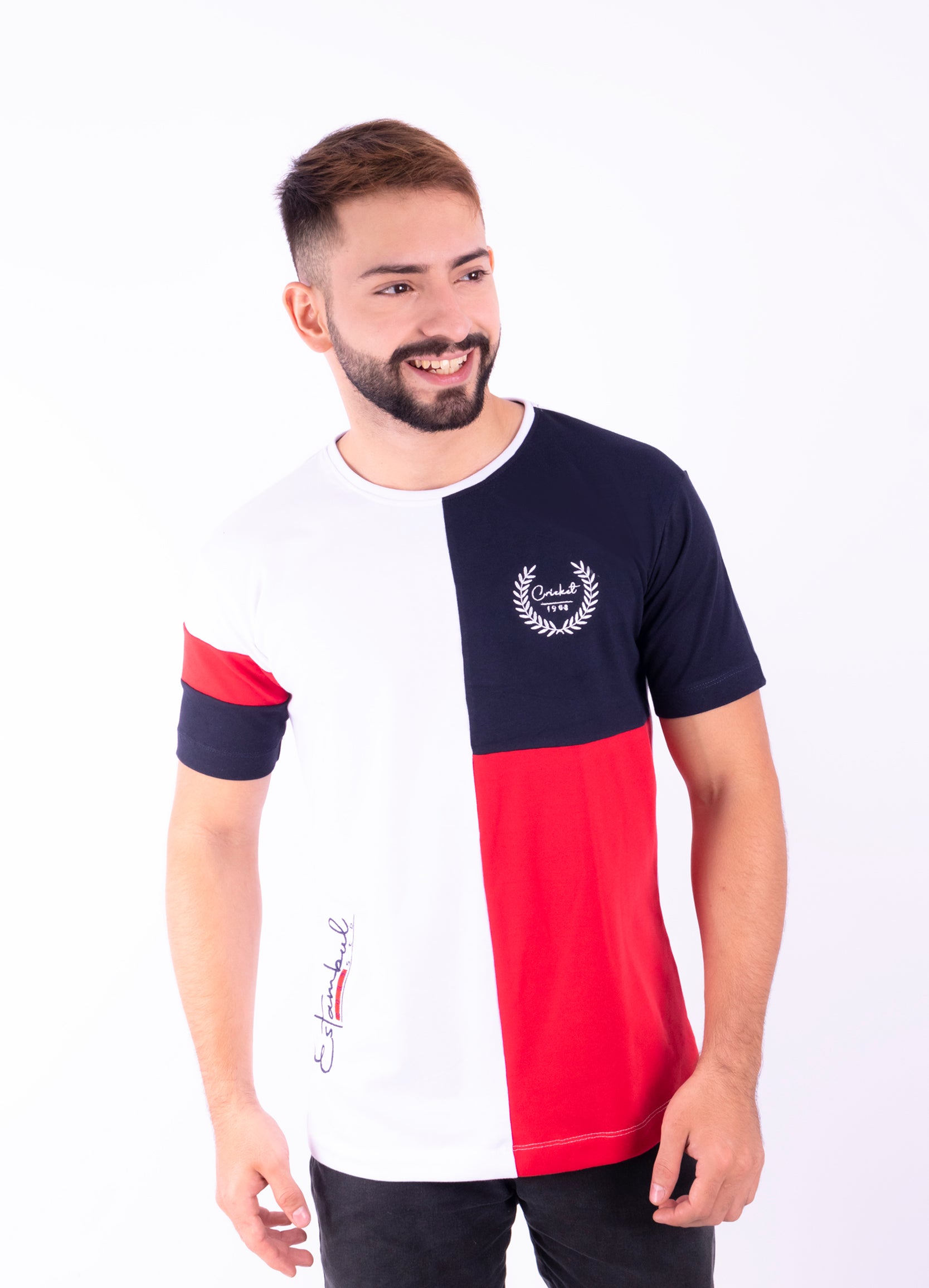 Camiseta hombre cortes crichet