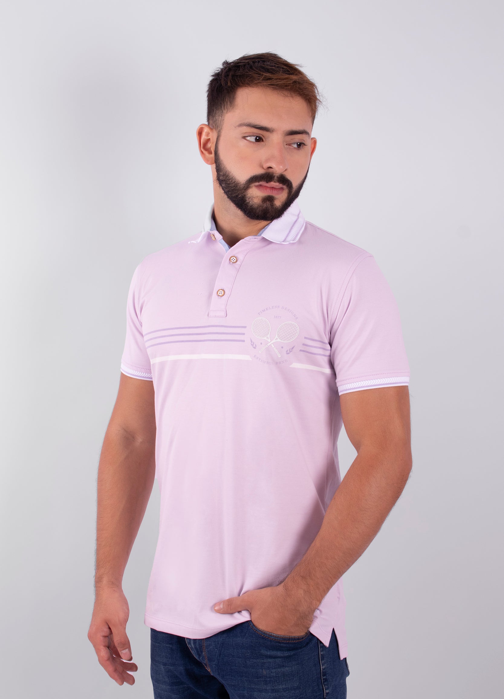 Polo hombre Lila