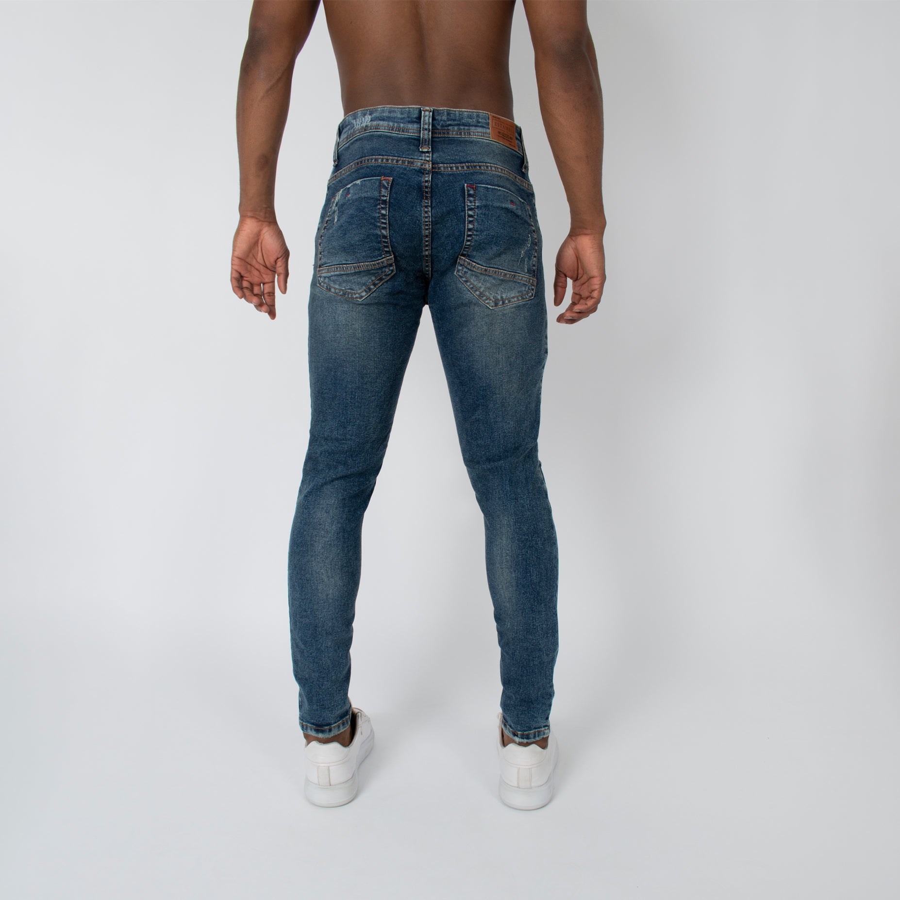 Jean hombre skinny roto rodilla