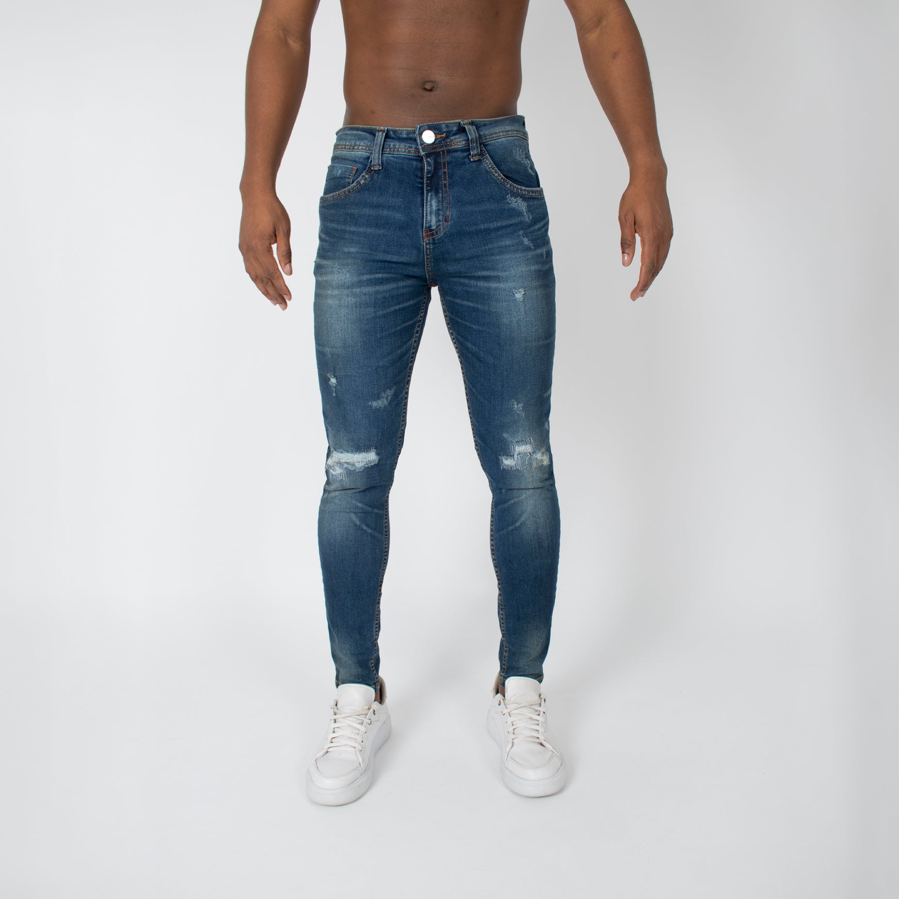 Jean hombre skinny roto rodilla