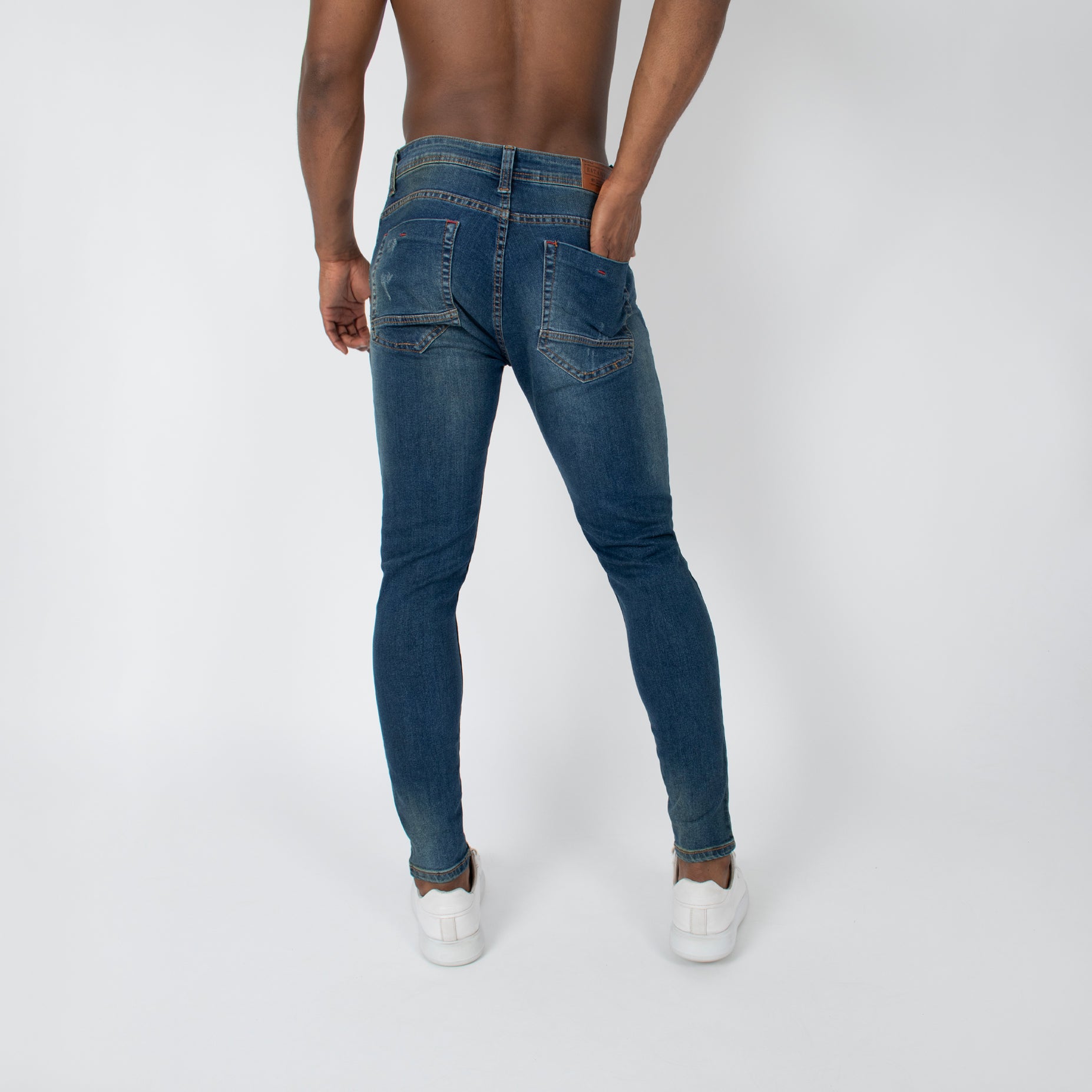 Jean hombre skinny roto rodilla