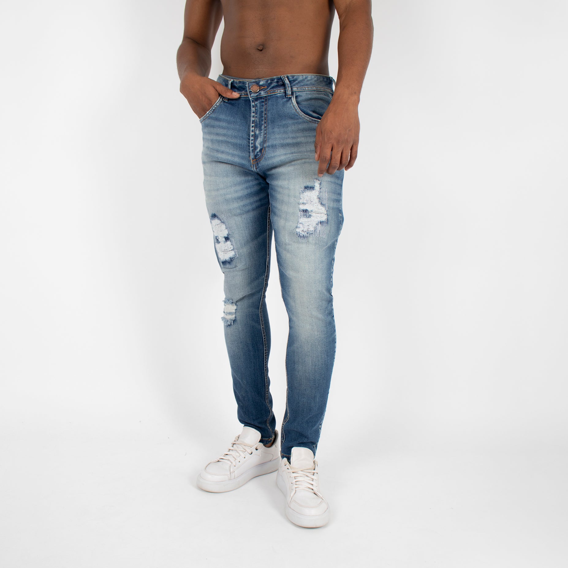 Jean hombre skinny parche