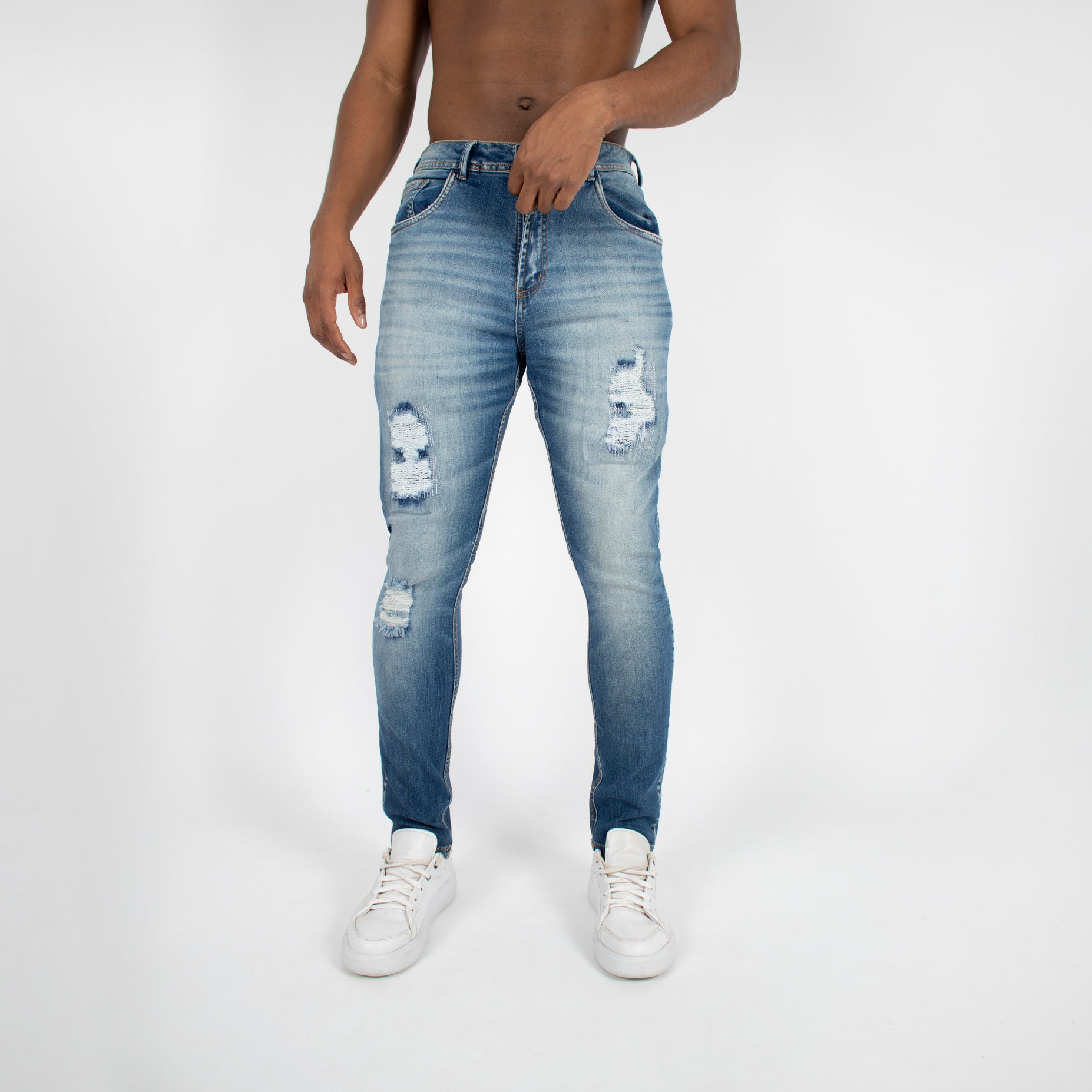 Jean hombre skinny parche