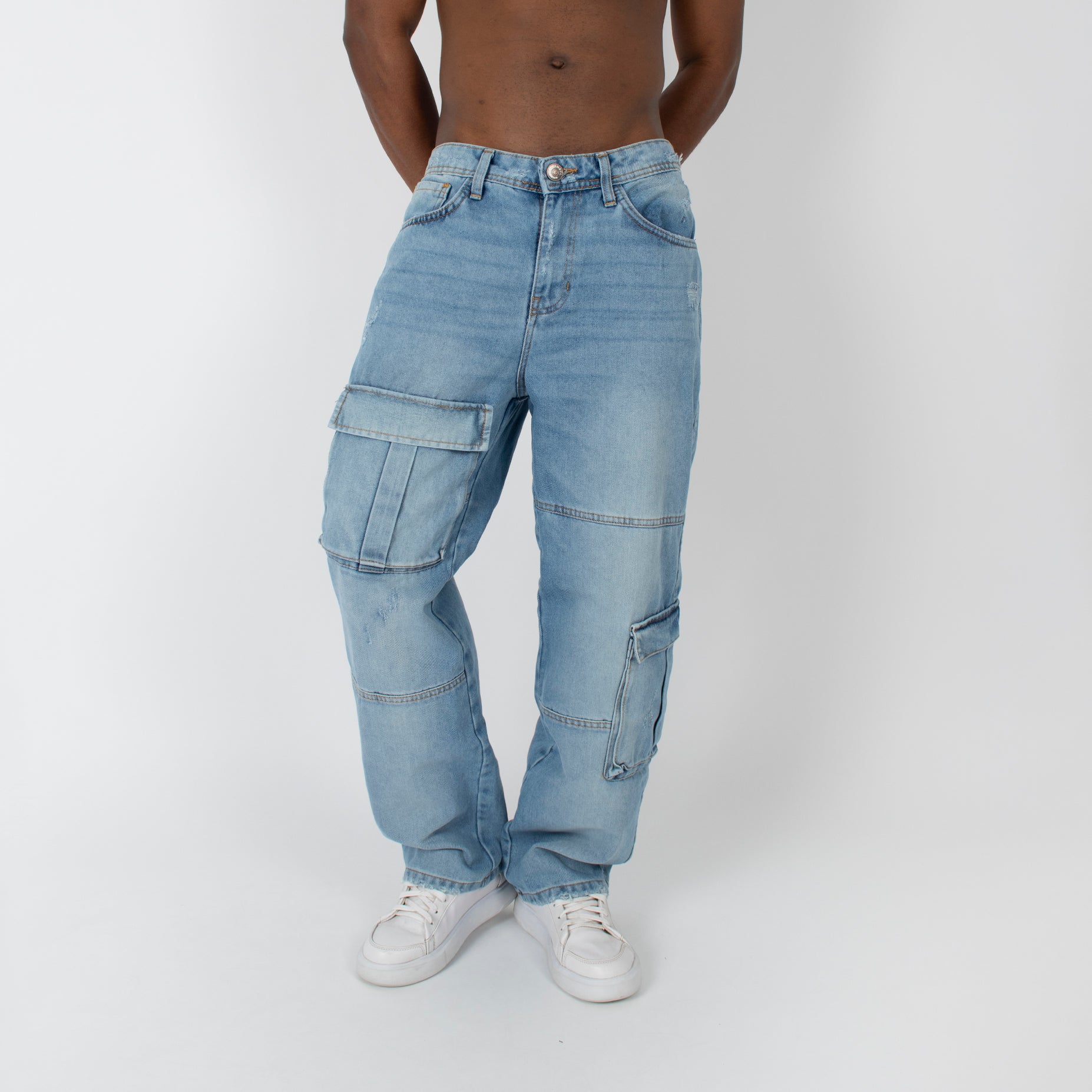 Jean hombre baggy bolsillos
