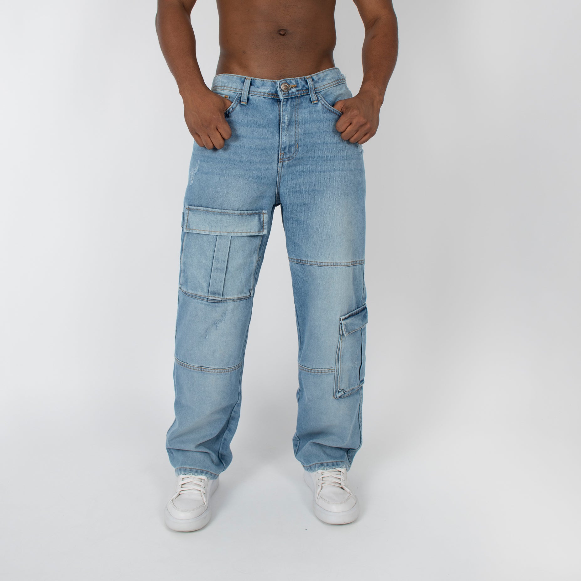 Jean hombre baggy bolsillos