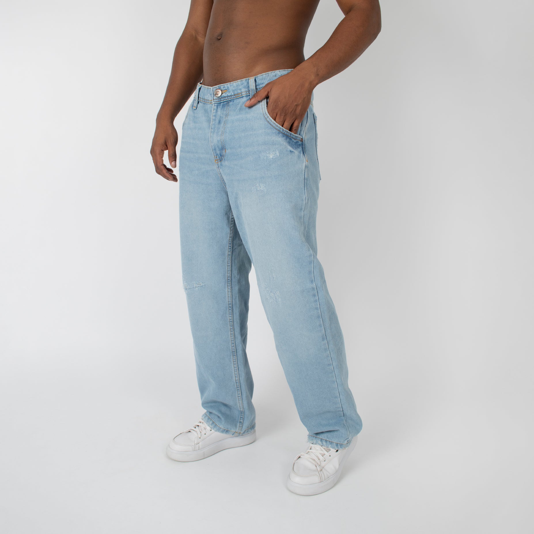 Jean hombre baggy azul claro