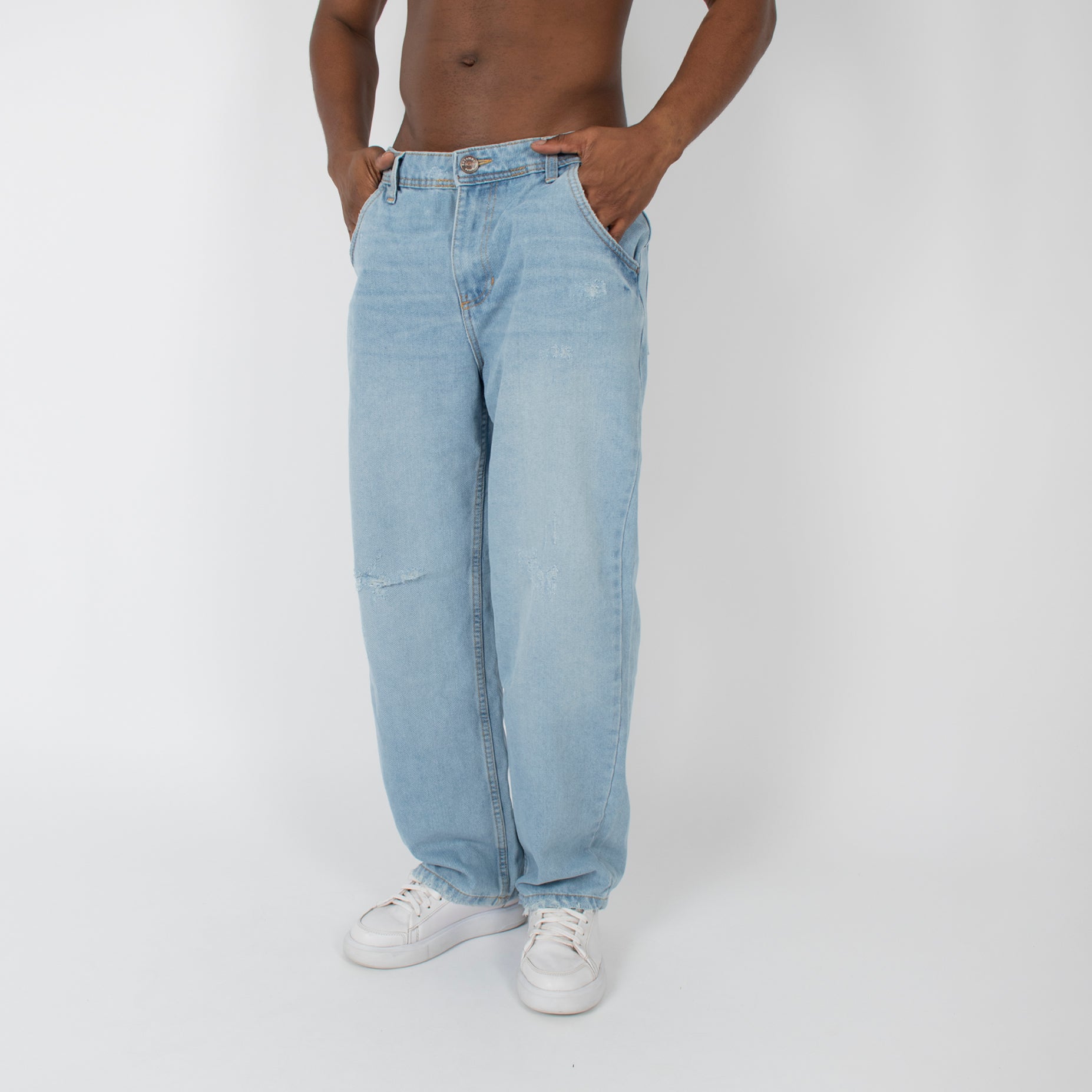 Jean hombre baggy azul claro