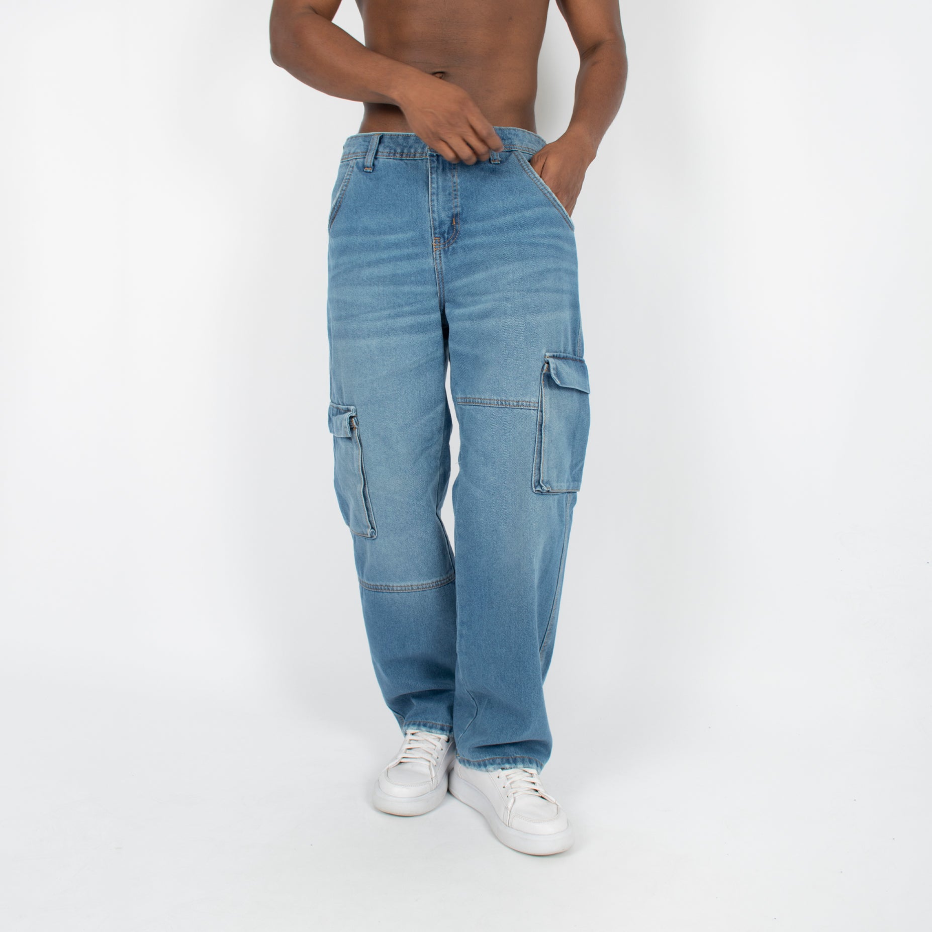 Jean hombre baggy bolsillos