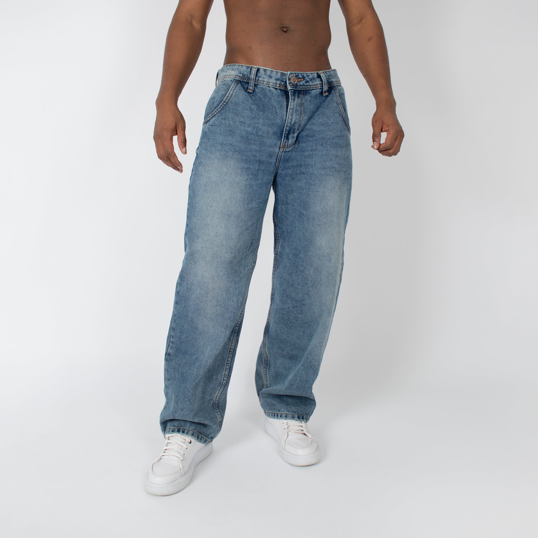 Jean hombre baggy liso