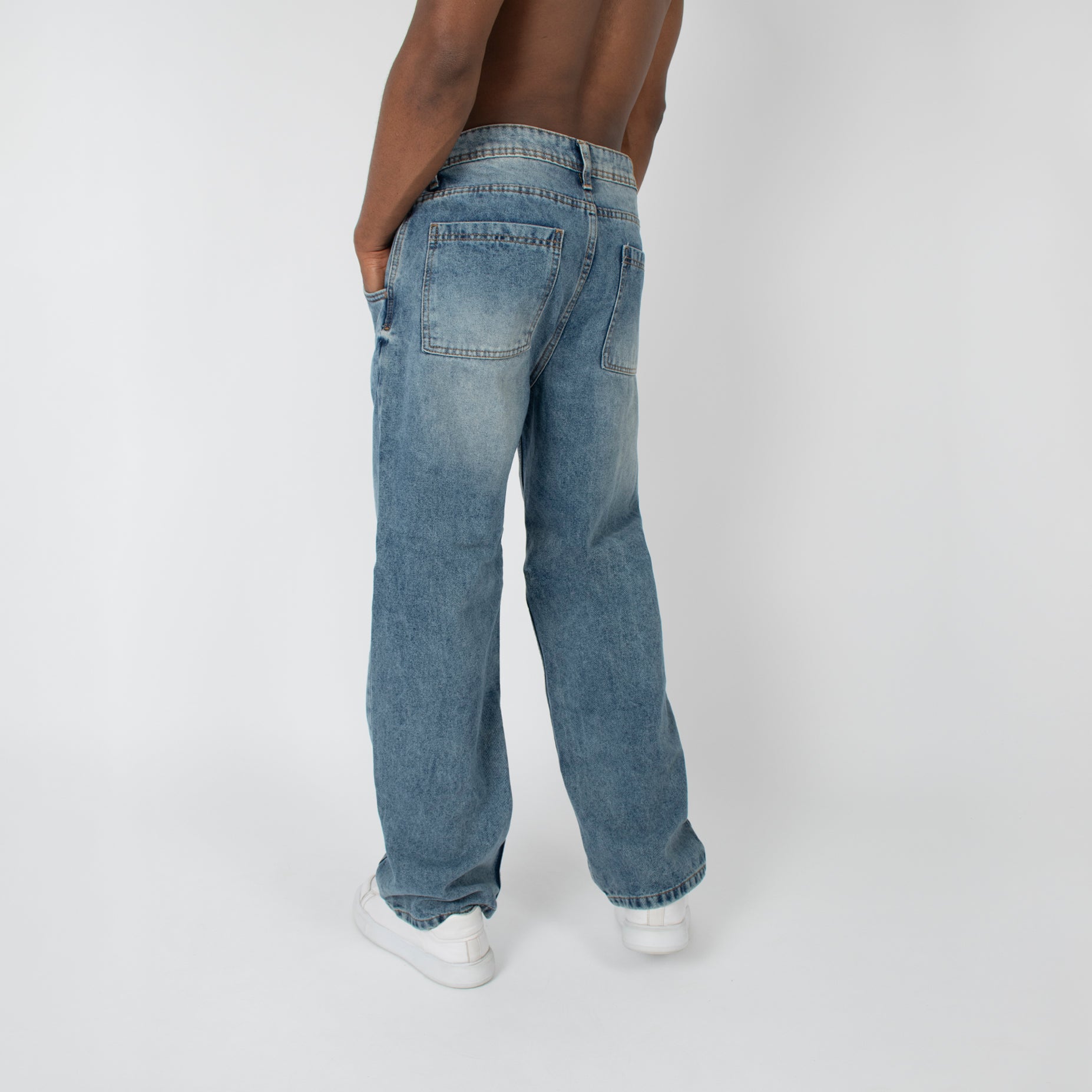 Jean hombre baggy liso