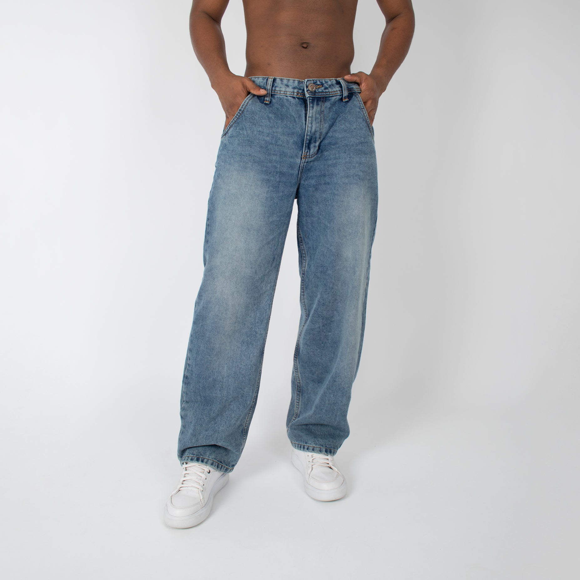 Jean hombre baggy liso