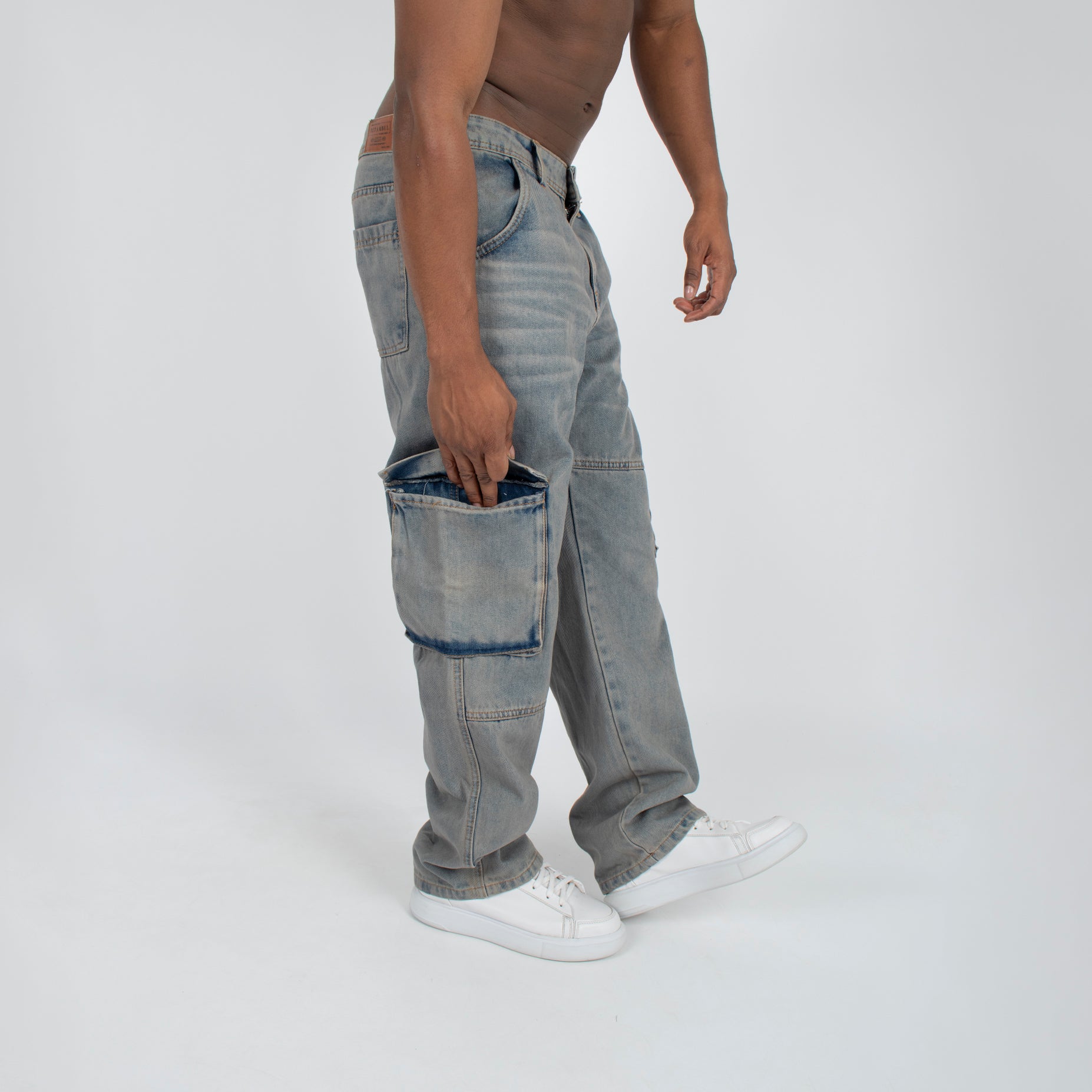 Jean hombre baggy bolsillos