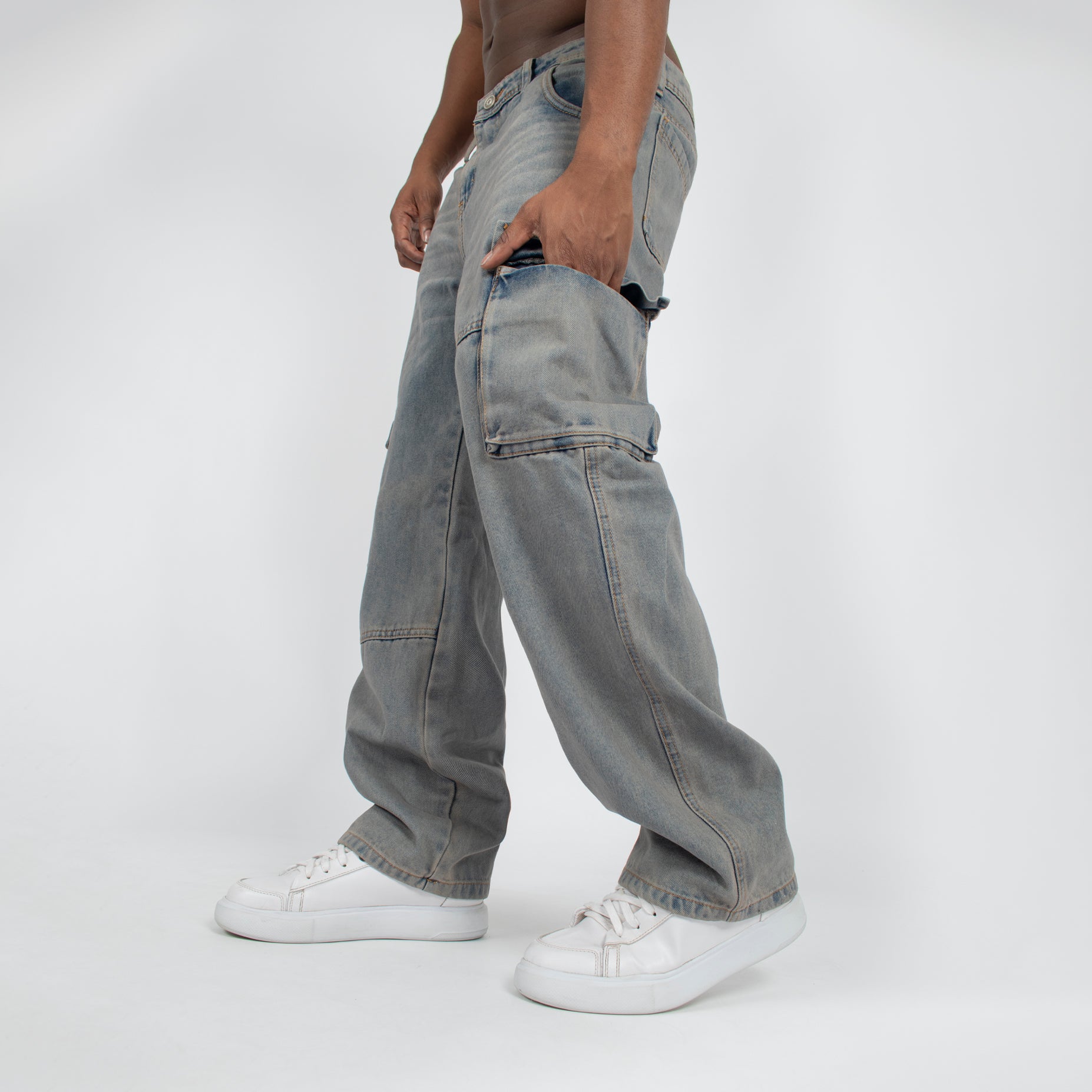 Jean hombre baggy bolsillos