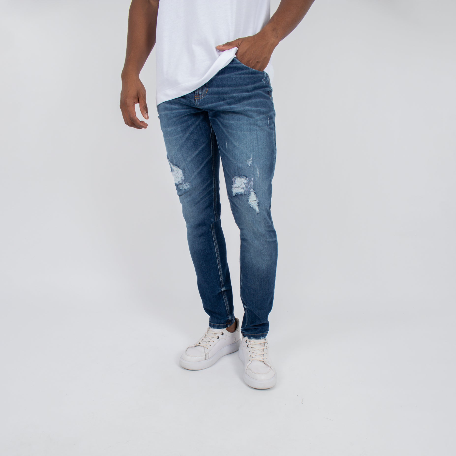 Jean hombre skinny desgaste