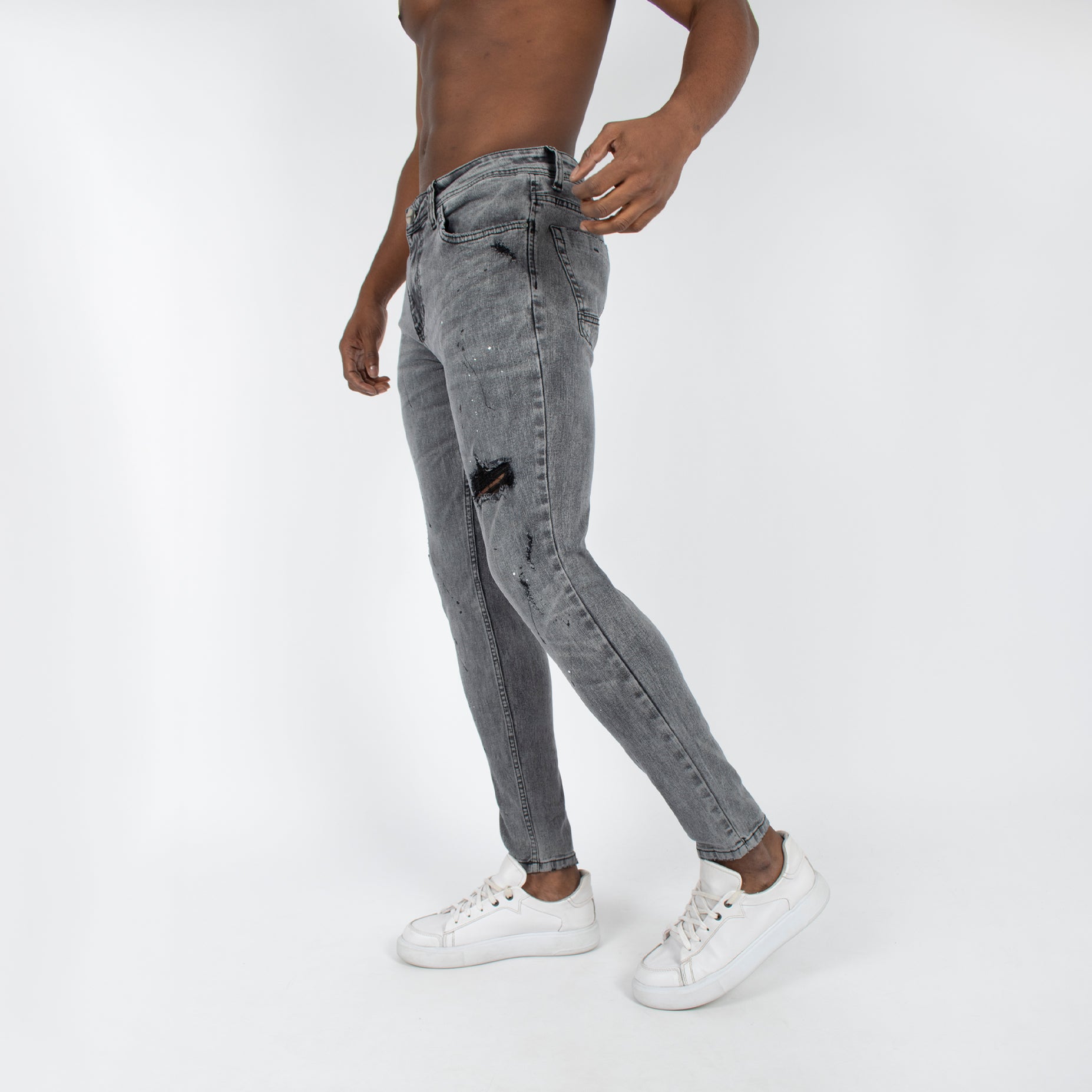 Jean hombre skinny gris