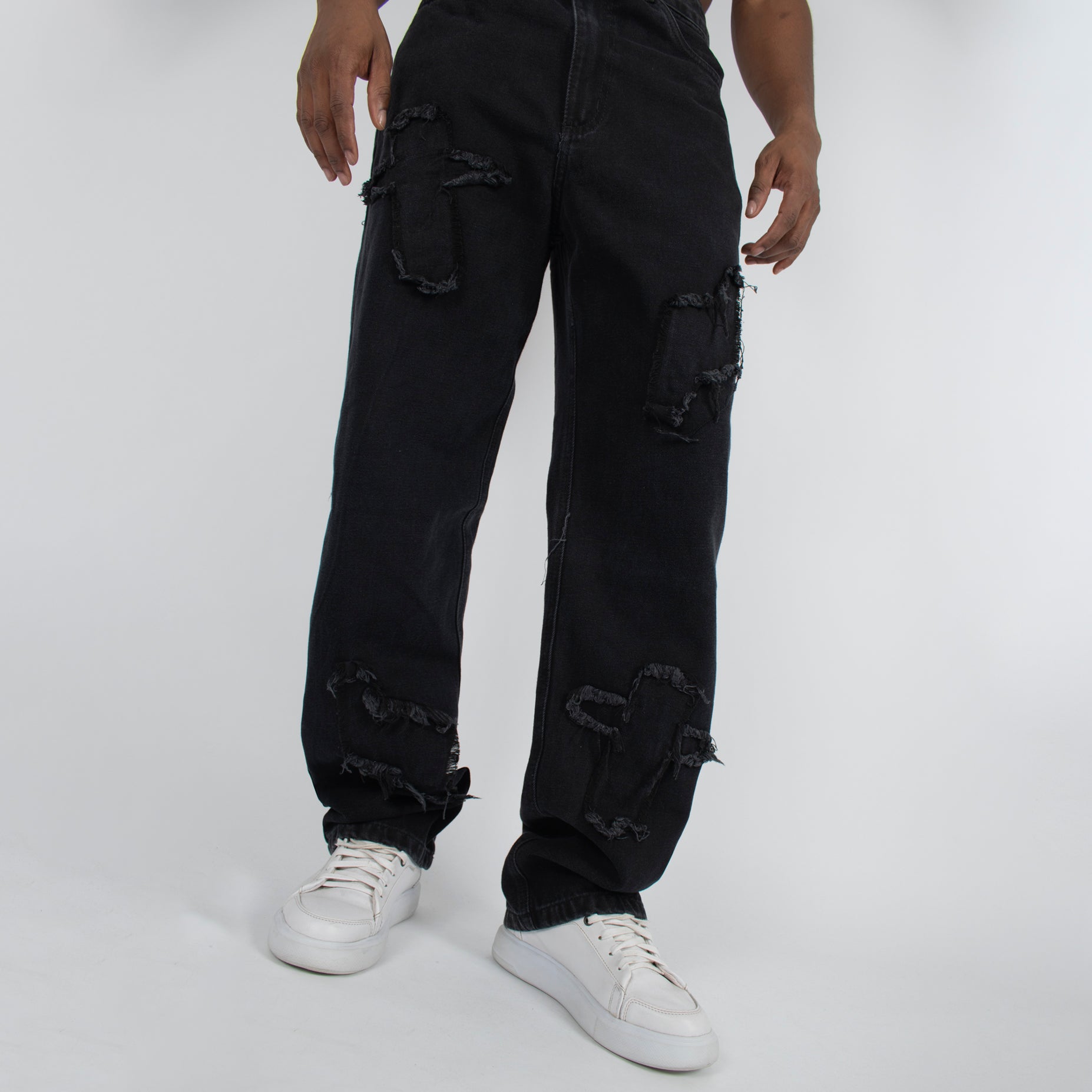Jean hombre baggy negro