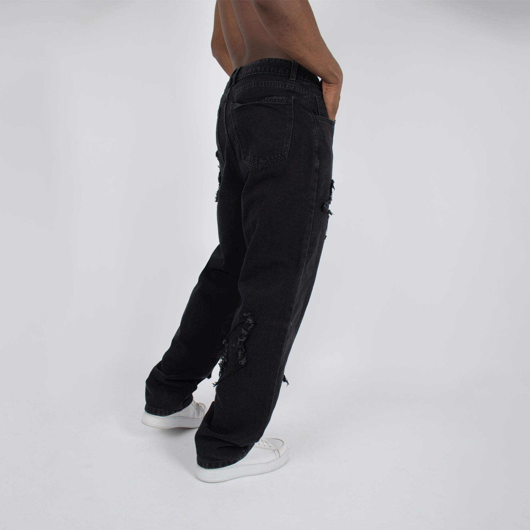 Jean hombre baggy negro