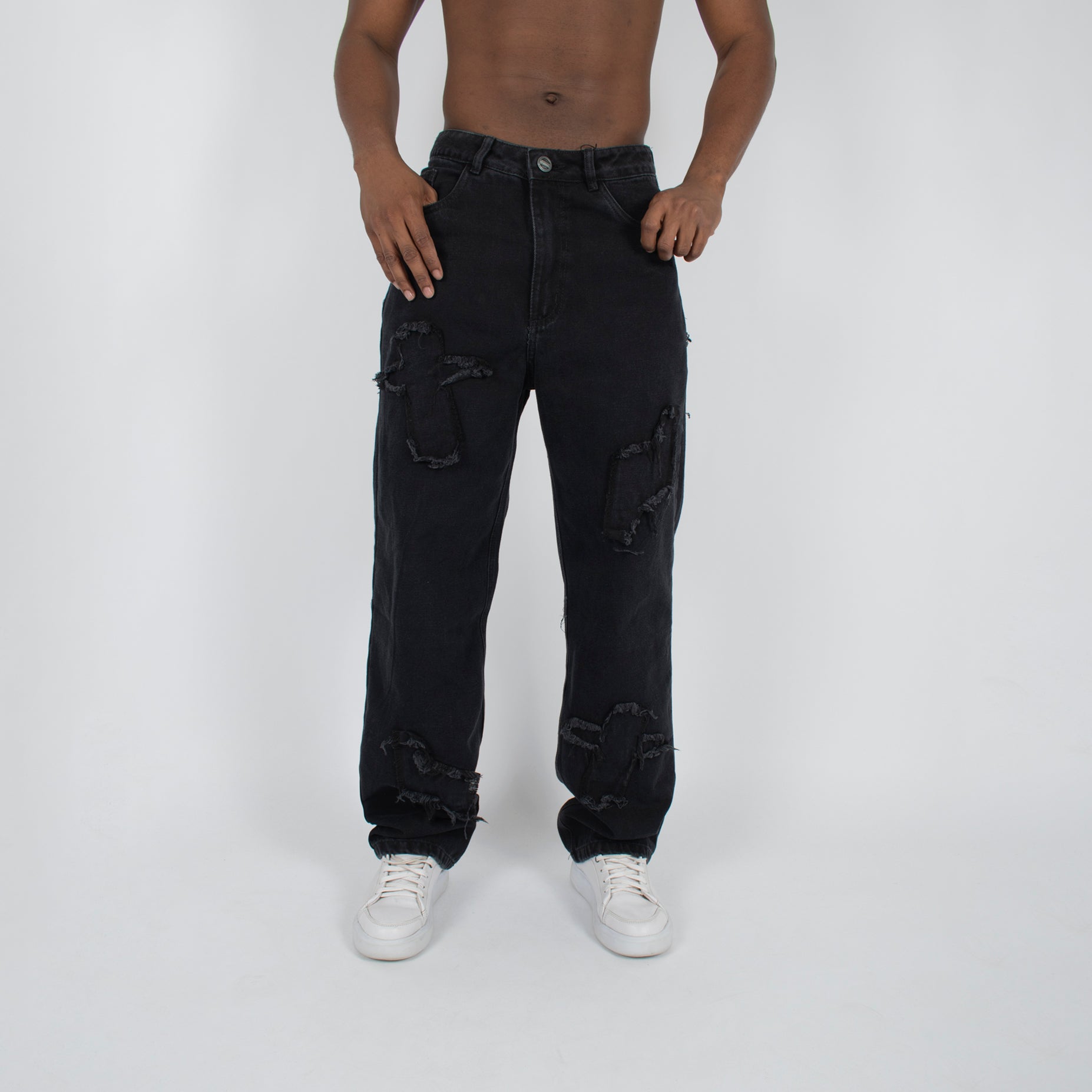 Jean hombre baggy negro