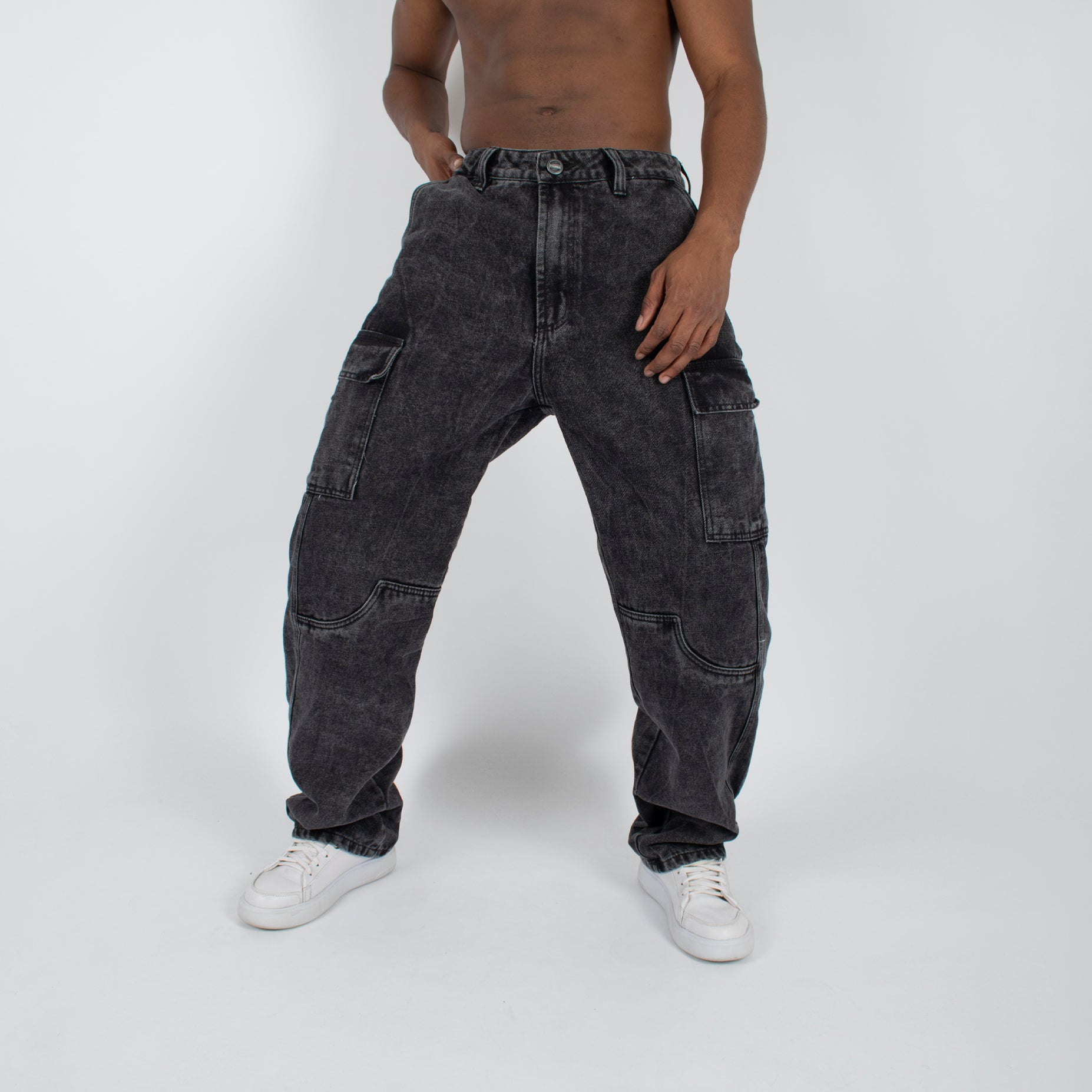 Jean hombre baggy gris