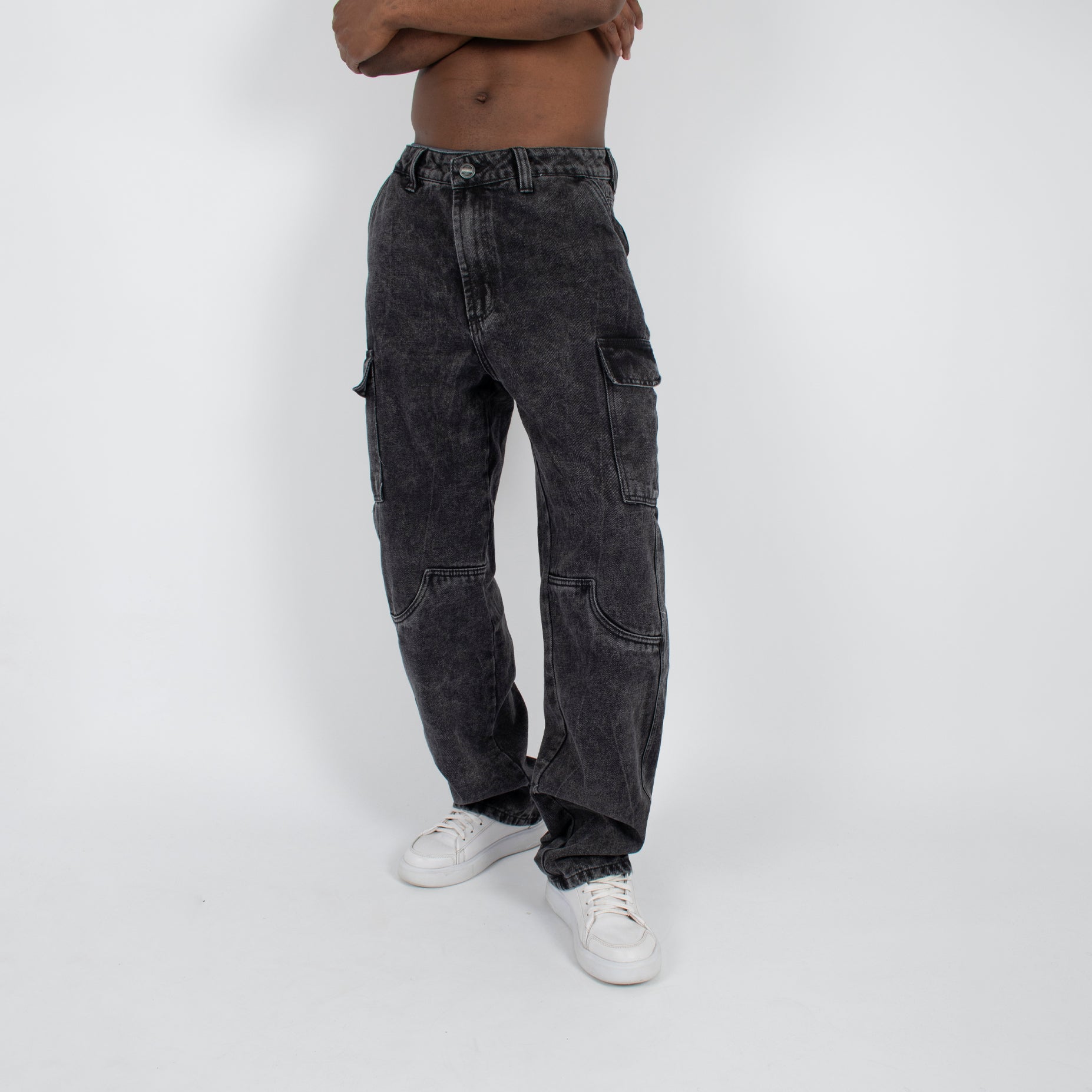 Jean hombre baggy gris