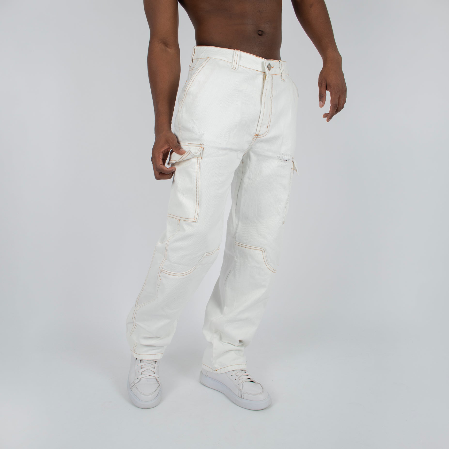 Jean hombre baggy beige