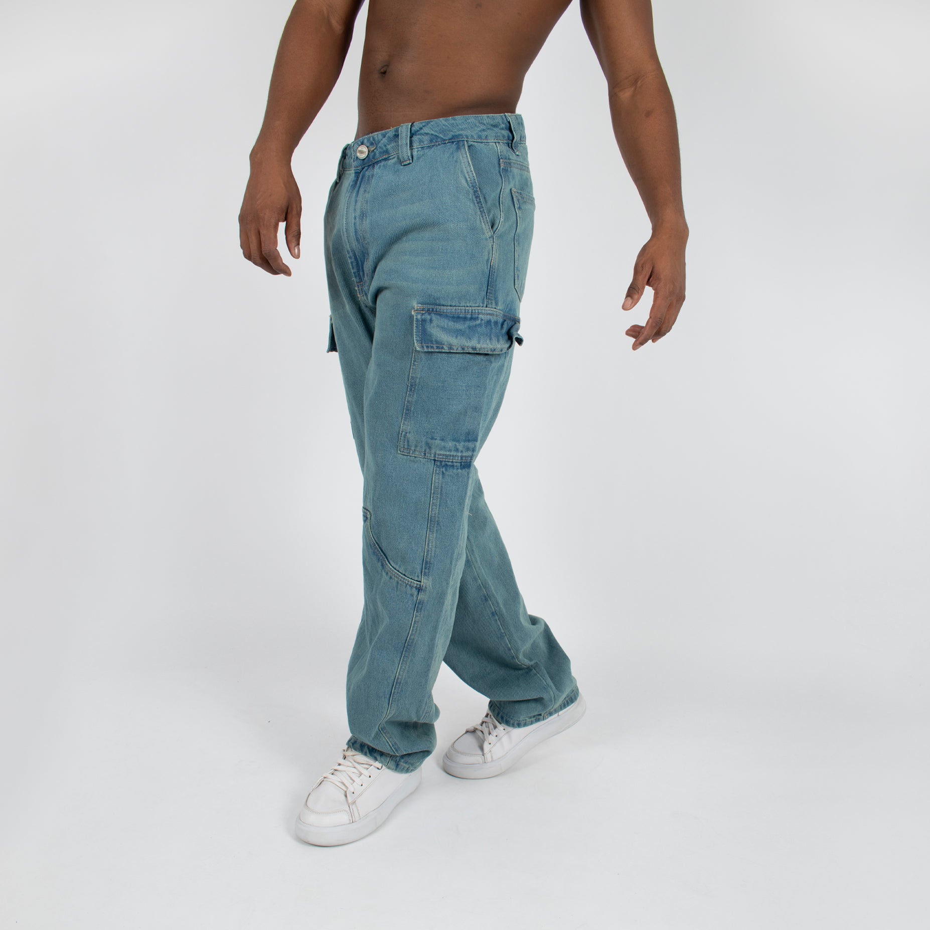 Jean hombre baggy azul claro